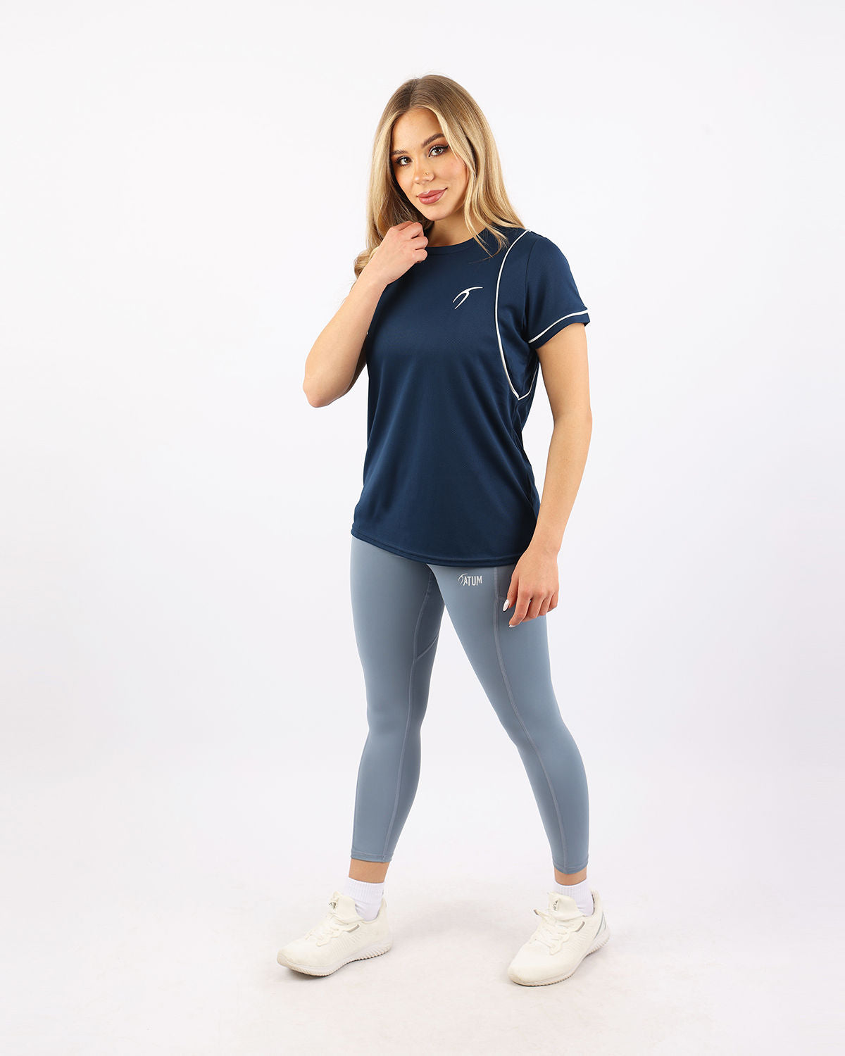 Ultra-Soft Cropped Blue T-Shirt-Atum -64527487