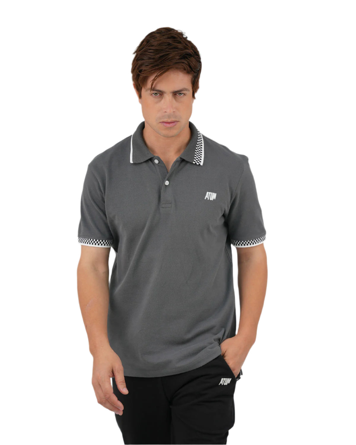 Clashflex Gray Polo Shirt-Atum -37636584