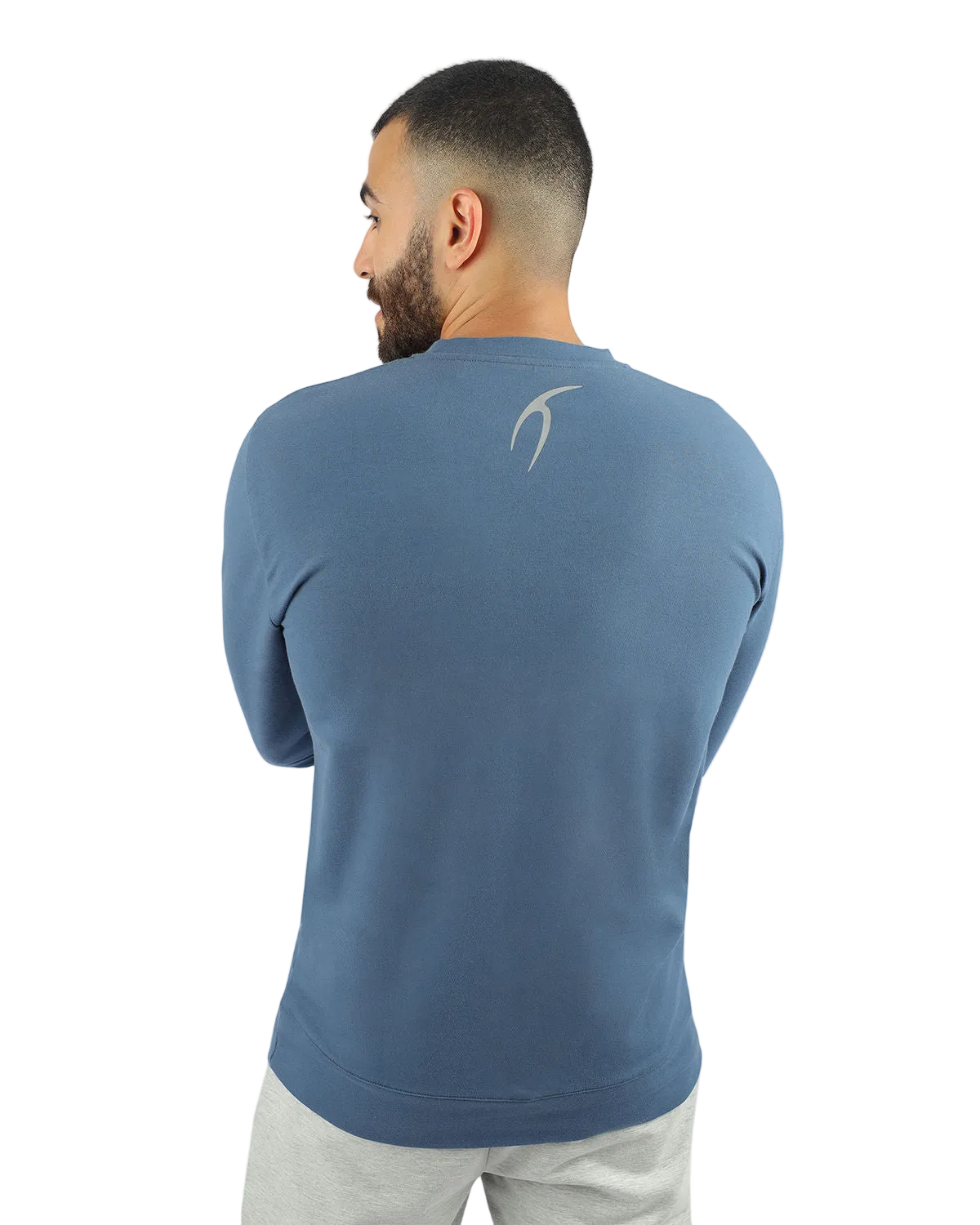 Men's Long-Sleeve Navy T-Shirt-Atum -24822342