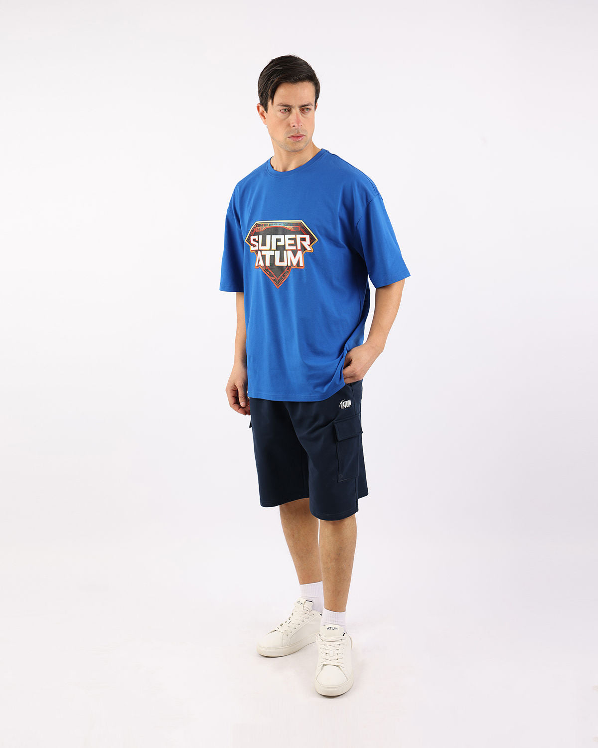 Essential Cargo Men's Navy Shorts-Atum -7907956