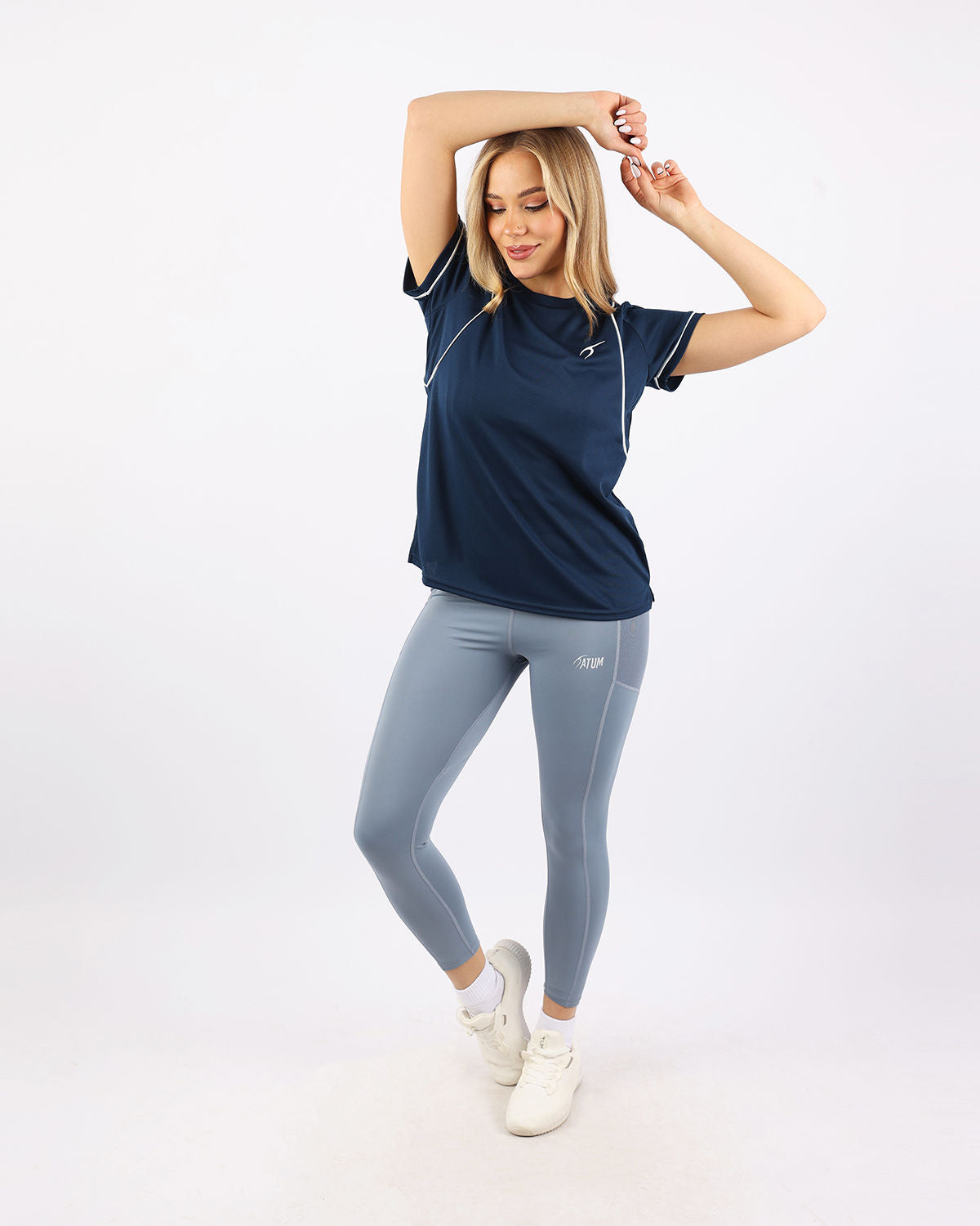Ultra-Soft Cropped Blue T-Shirt-Atum -92461844