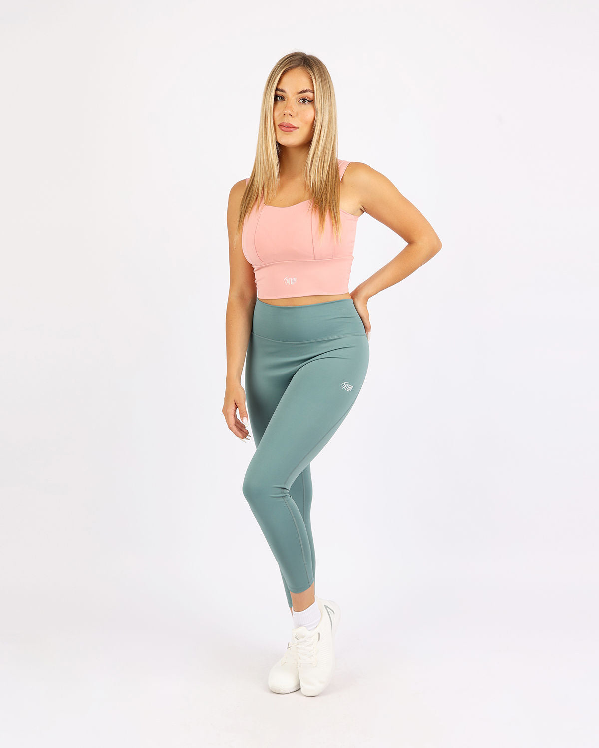 Curve Accent High-Rise Women's Leggings-Atum -92410342