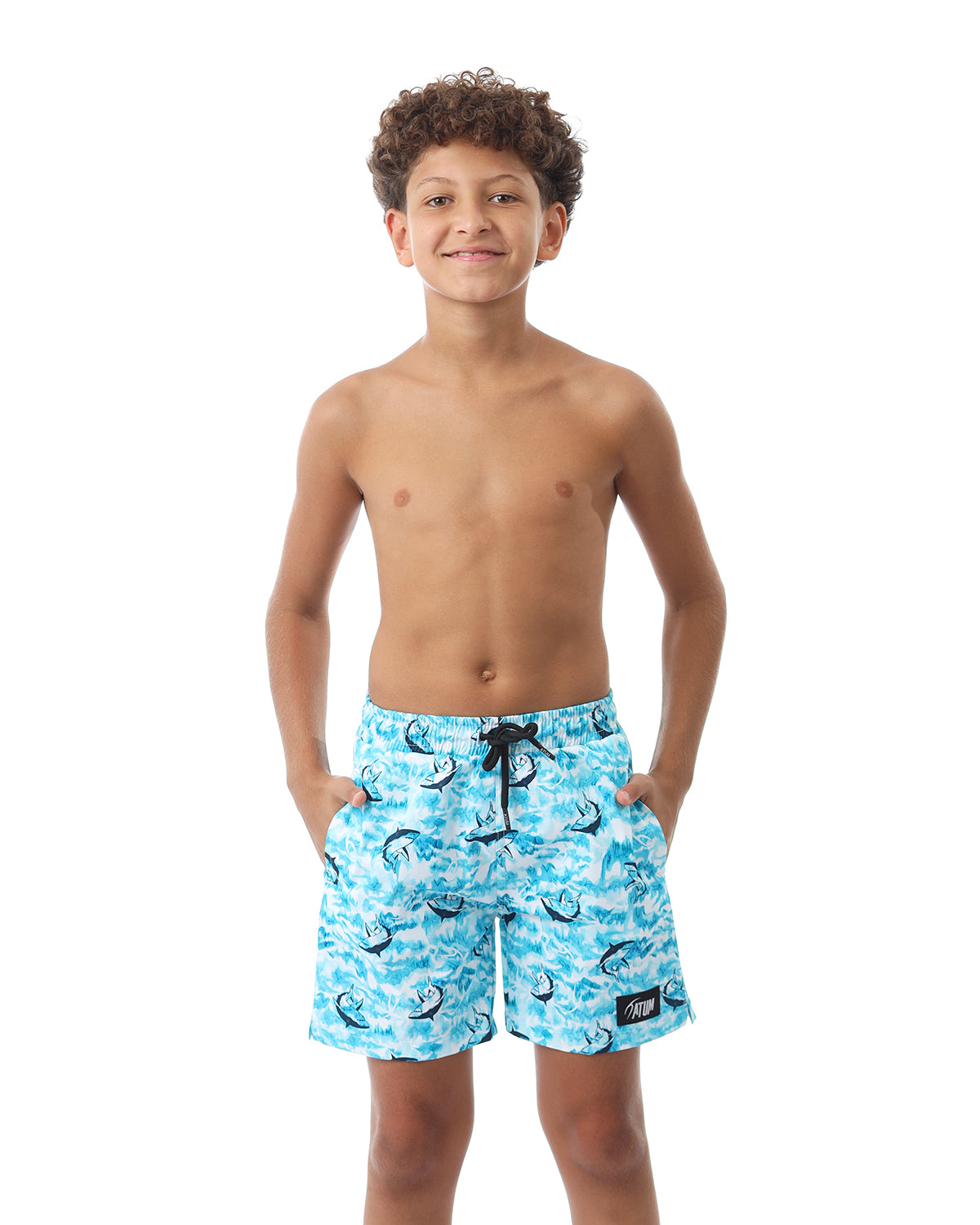 Shark Attack Boy's Aqua Swim Short-Atum -8545907