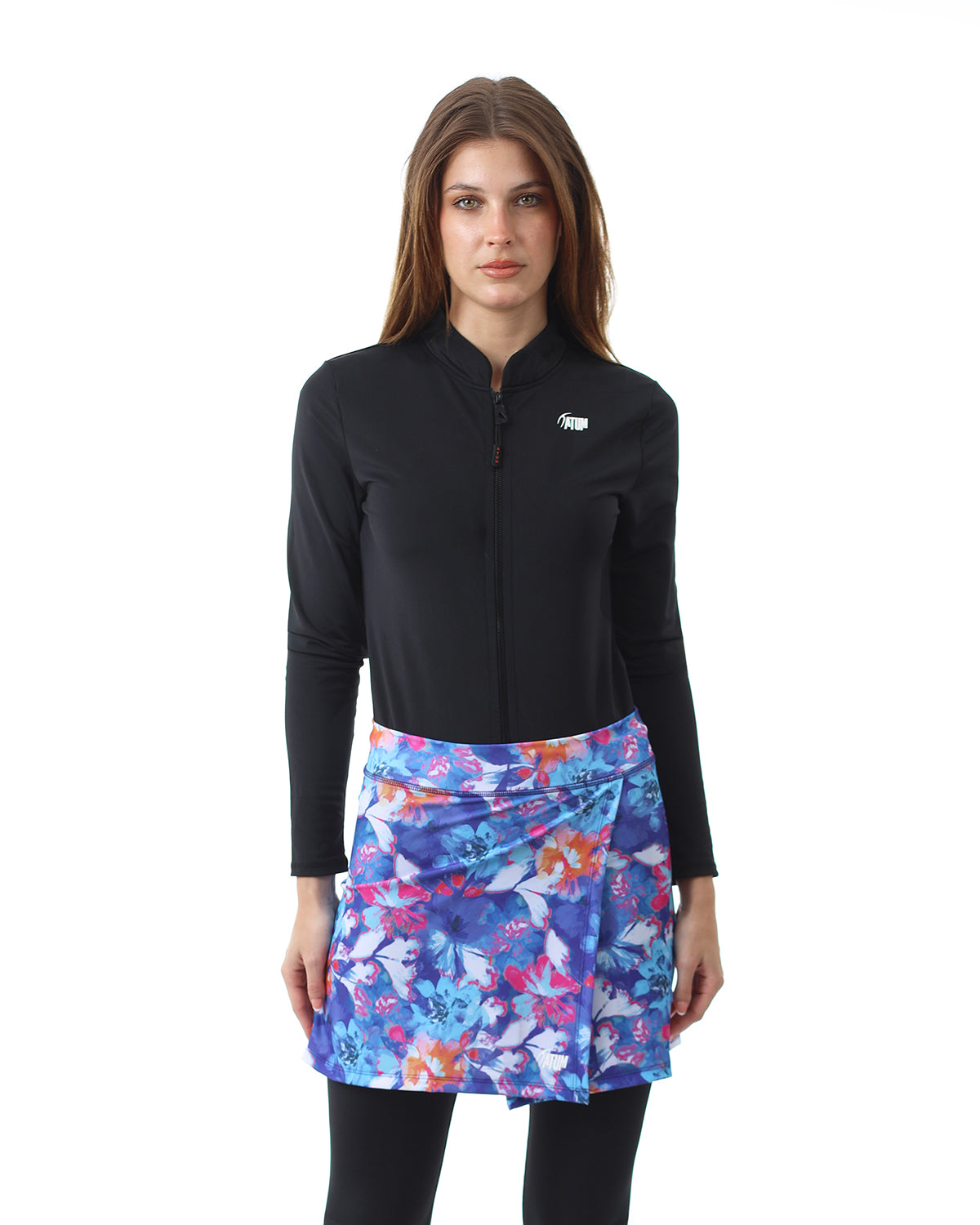 Floral Splash Blue Skirt-Atum -79953308