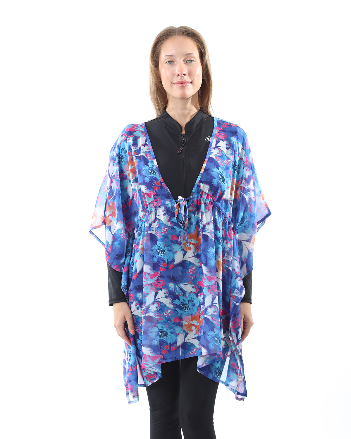 Floral Splash Blue Cover-Up-Atum -16163932
