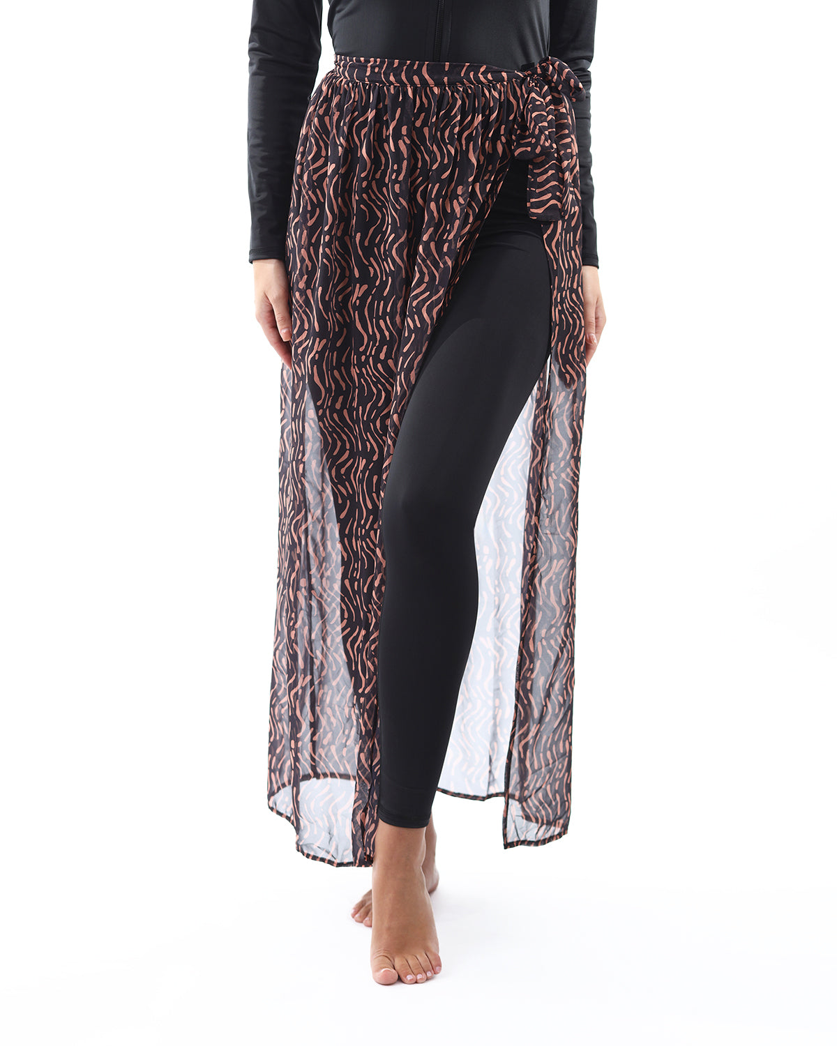 Midnight Waves Black Cover-Up Skirt-Atum -77498621