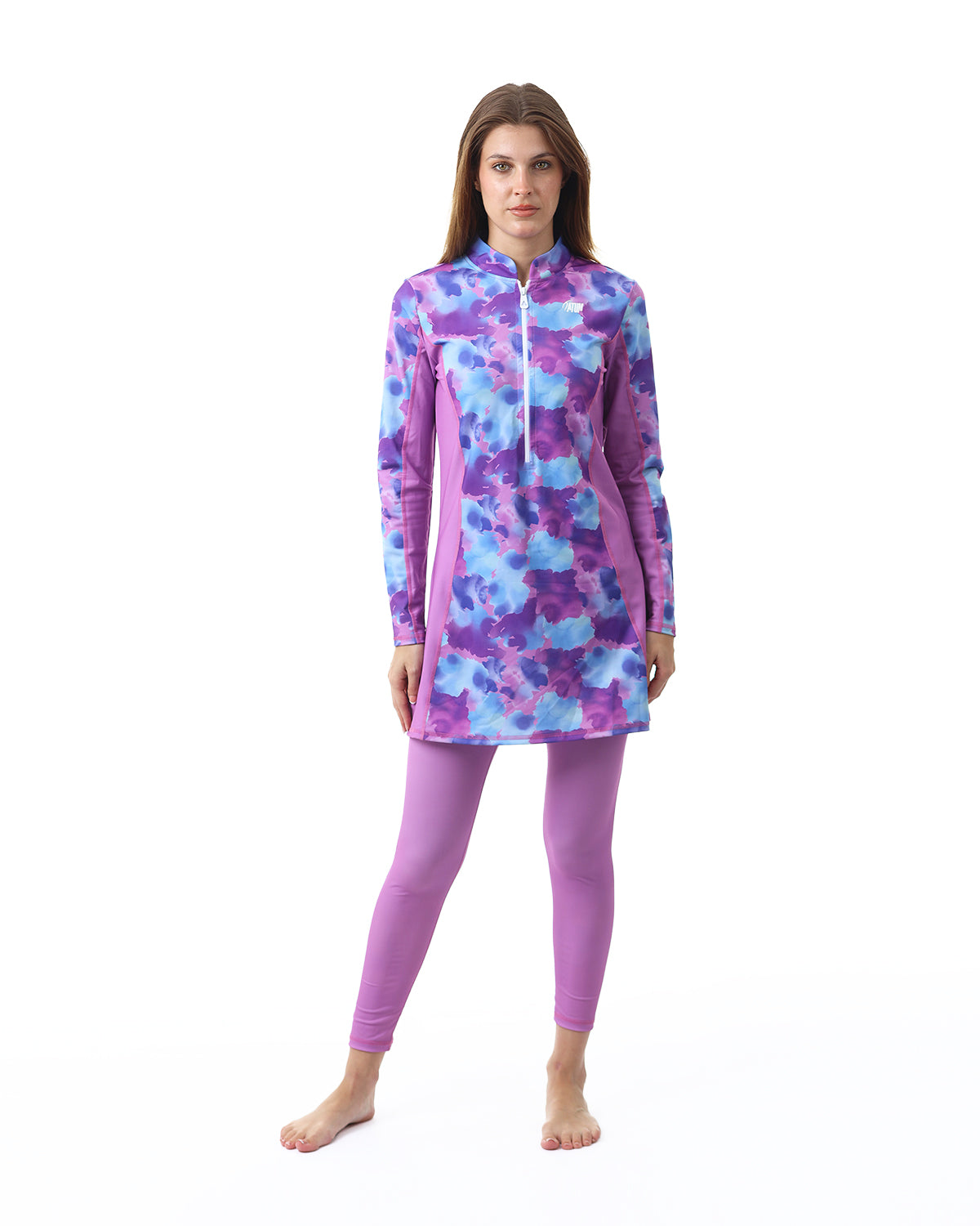 Lavender Lagoon Lilac Long Rashguard-Atum -60670270