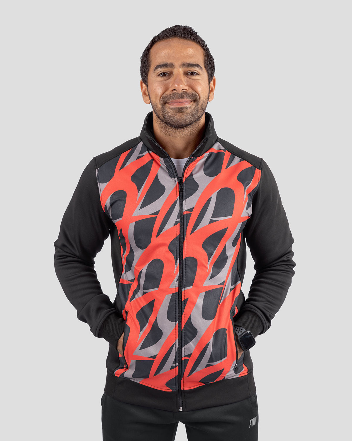 Men's Printed Jacket-Atum -5496070