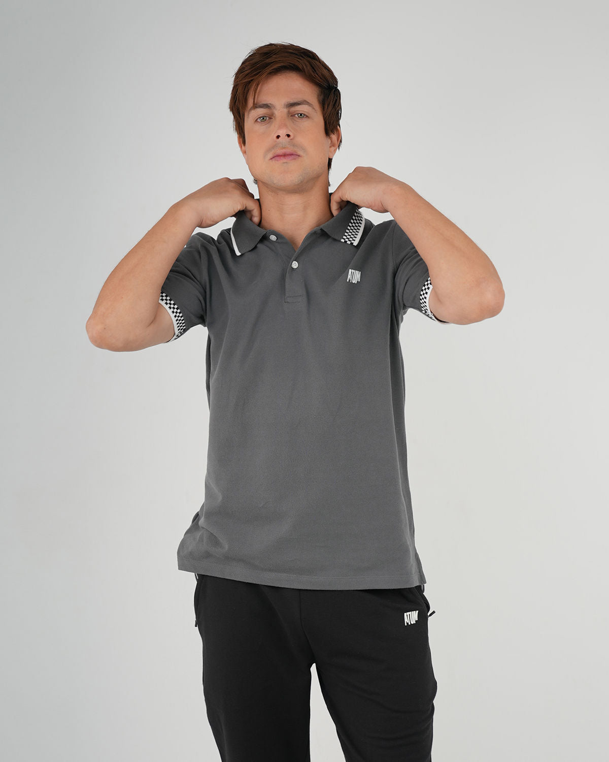 Clashflex Gray Polo Shirt-Atum -89638789