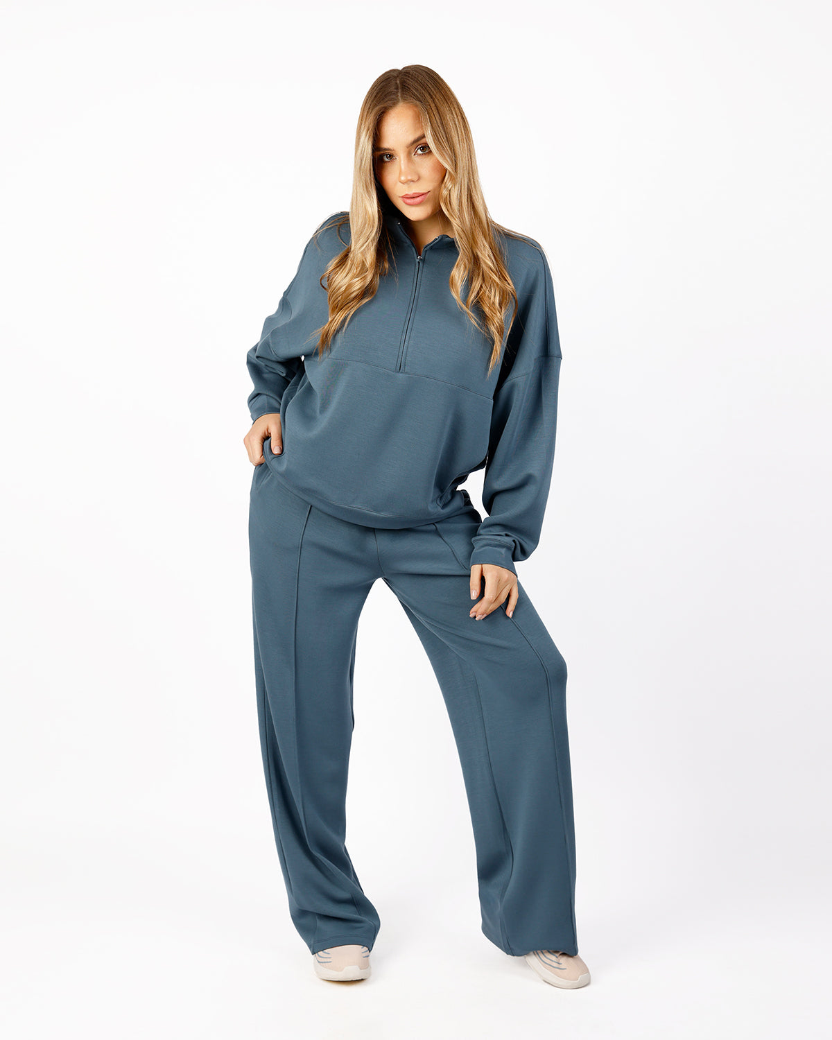 HalfZip Women's Blue Tracksuit-Atum -34366492