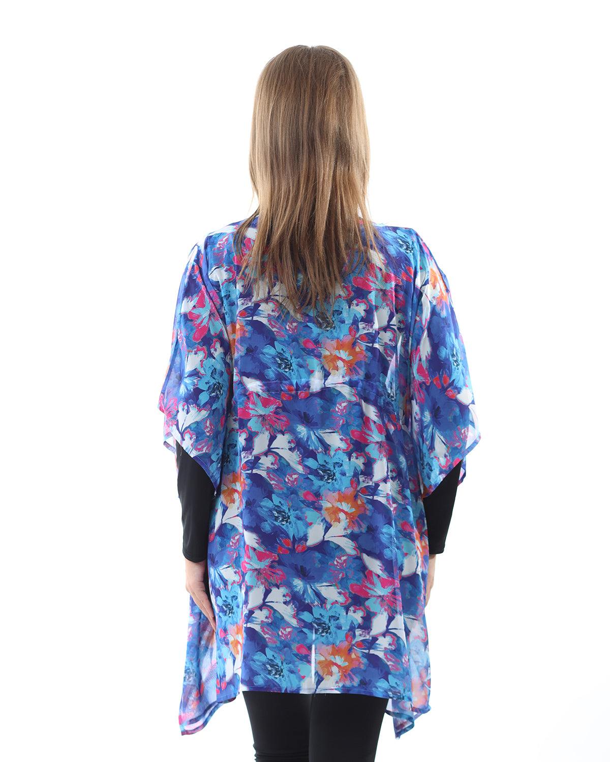 Floral Splash Blue Cover-Up-Atum -43335185