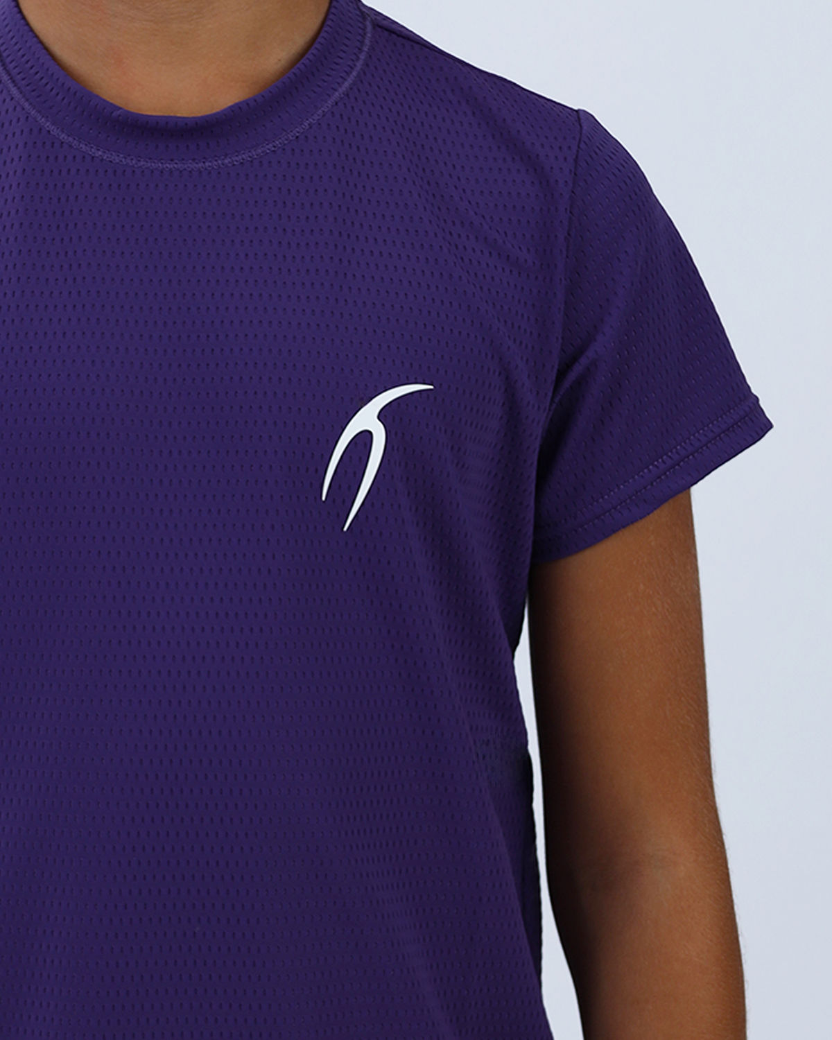 Crew Neck Short Sleeve Breathable Top-Atum -42373594