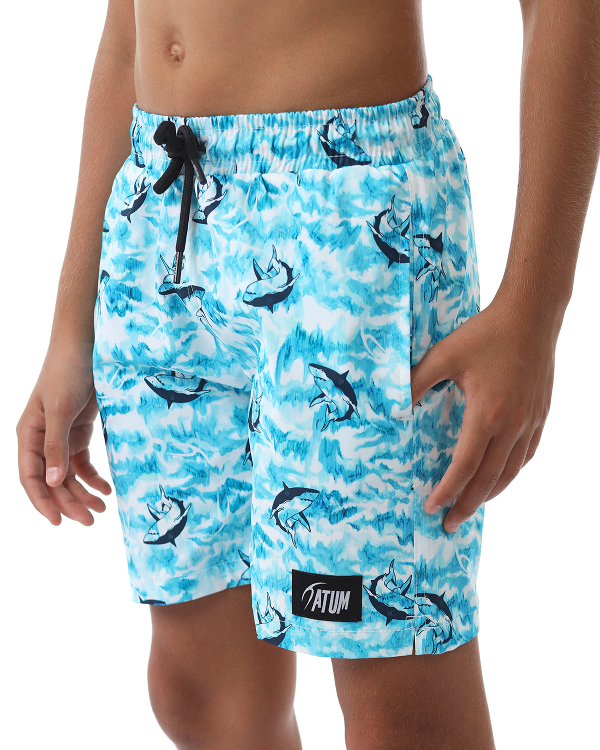 Shark Attack Boy's Aqua Swim Short-Atum -91308350