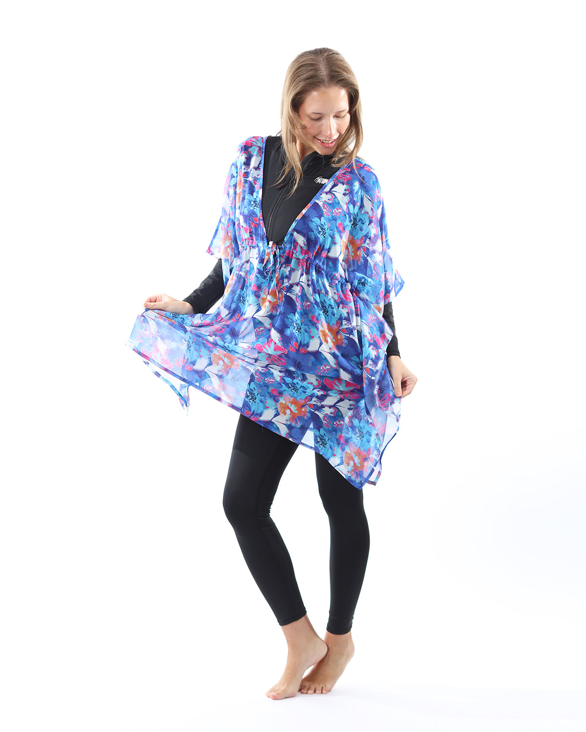 Floral Splash Blue Cover-Up-Atum -16158622