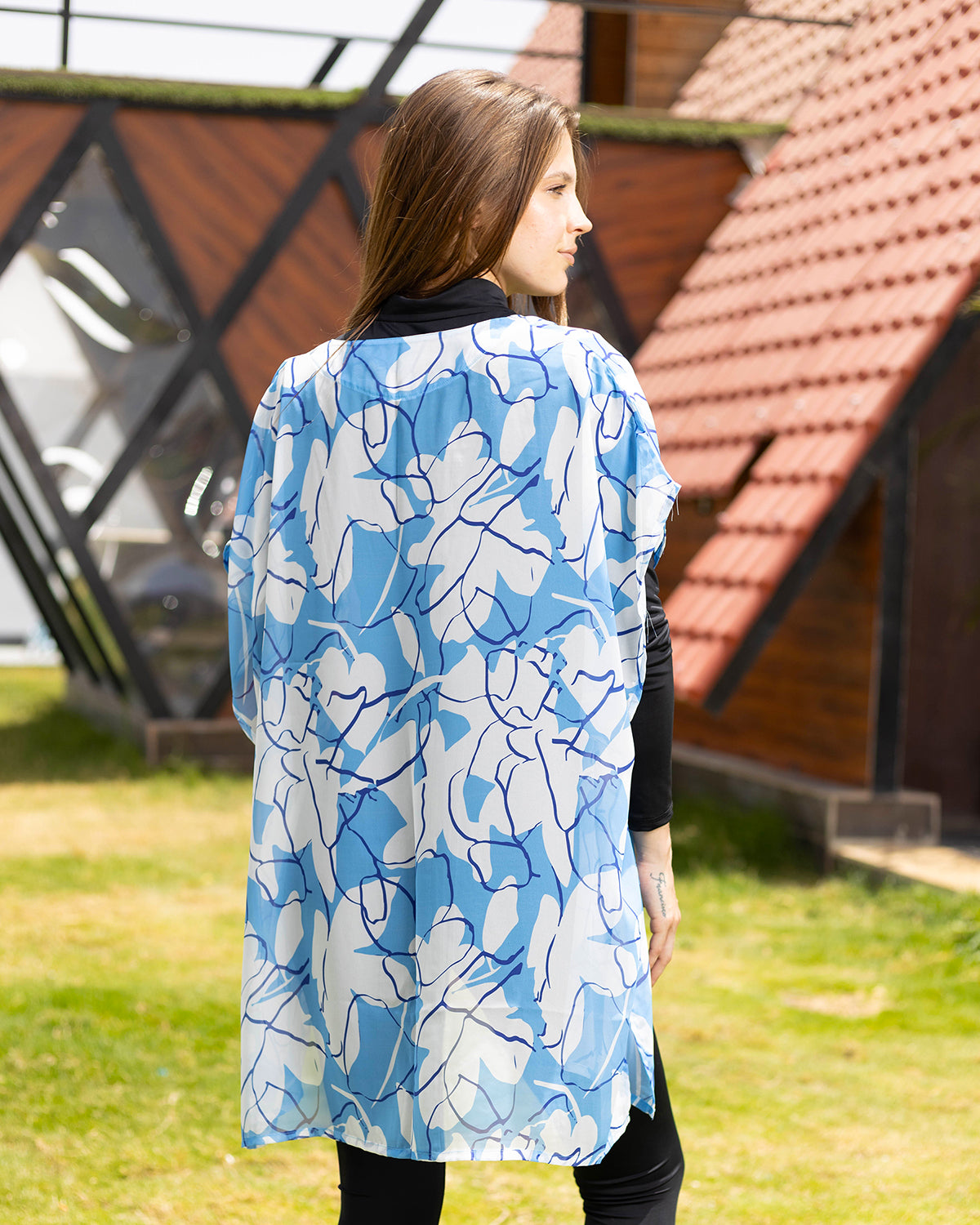 Blue Sky Turquoise Kimono-Atum -52359138