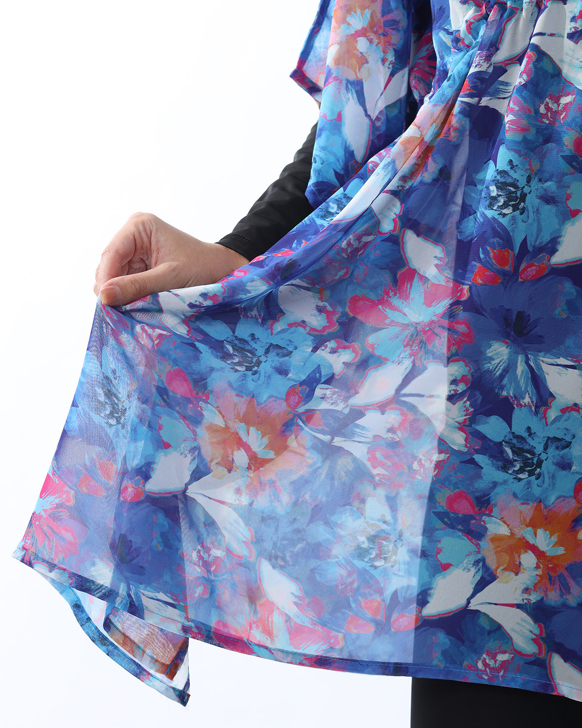 Floral Splash Blue Cover-Up-Atum -65067206