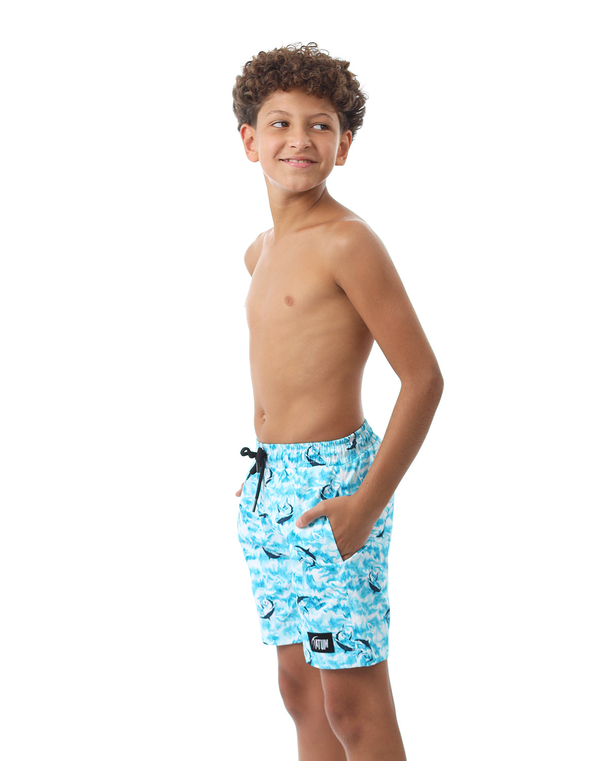 Shark Attack Boy's Aqua Swim Short-Atum -41582951