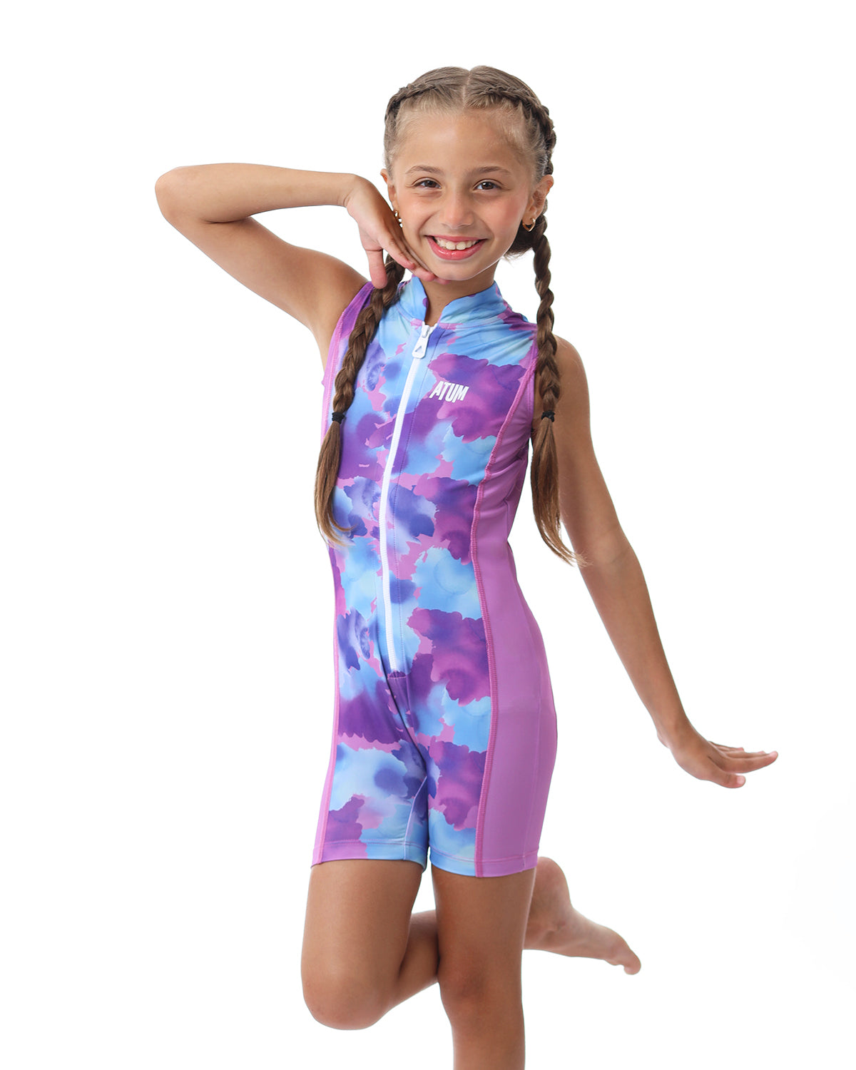 Elegant Splash Girls Lilac Jumbsuit-Atum -97818450