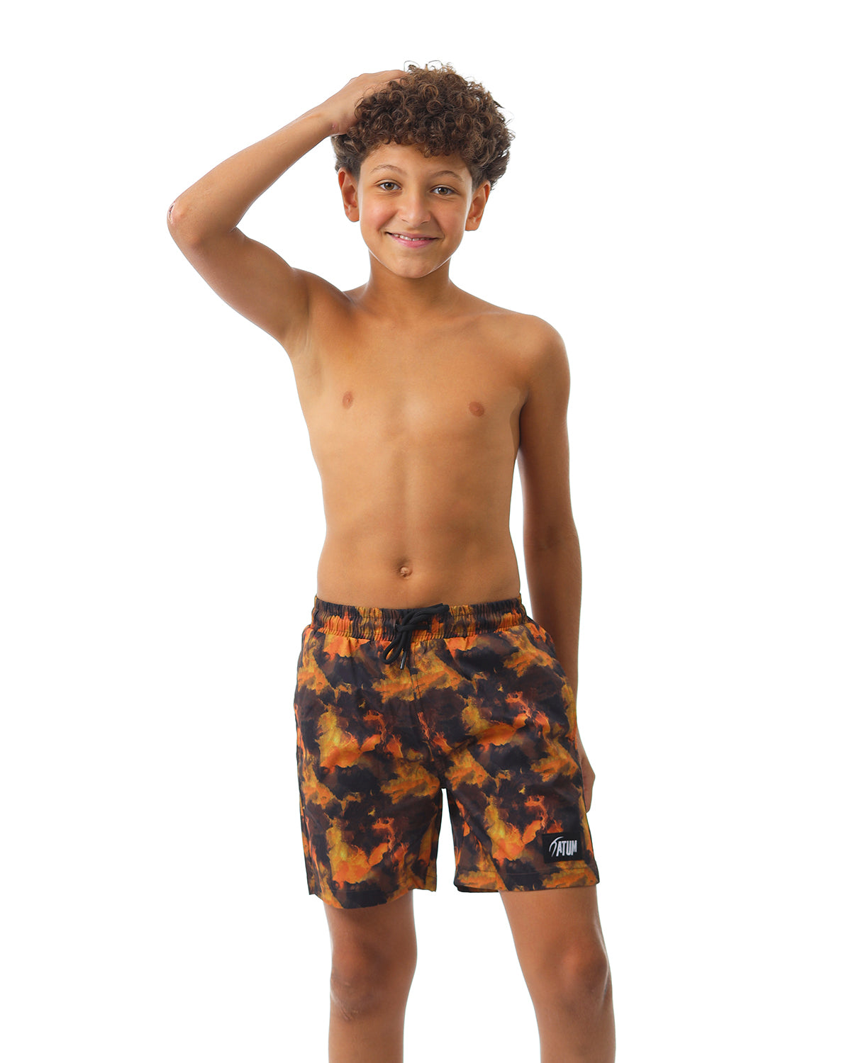 Horizon Boy's Orange Swim Short-Atum -16228056