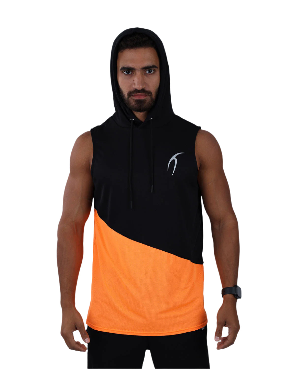 Sleeveless Breathable Hoodie-Atum -13192812