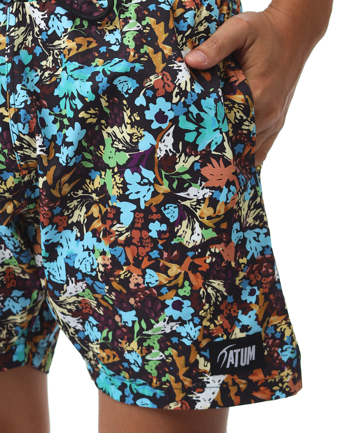 Aquatic Bloom Black Swim Short-Atum -49242996