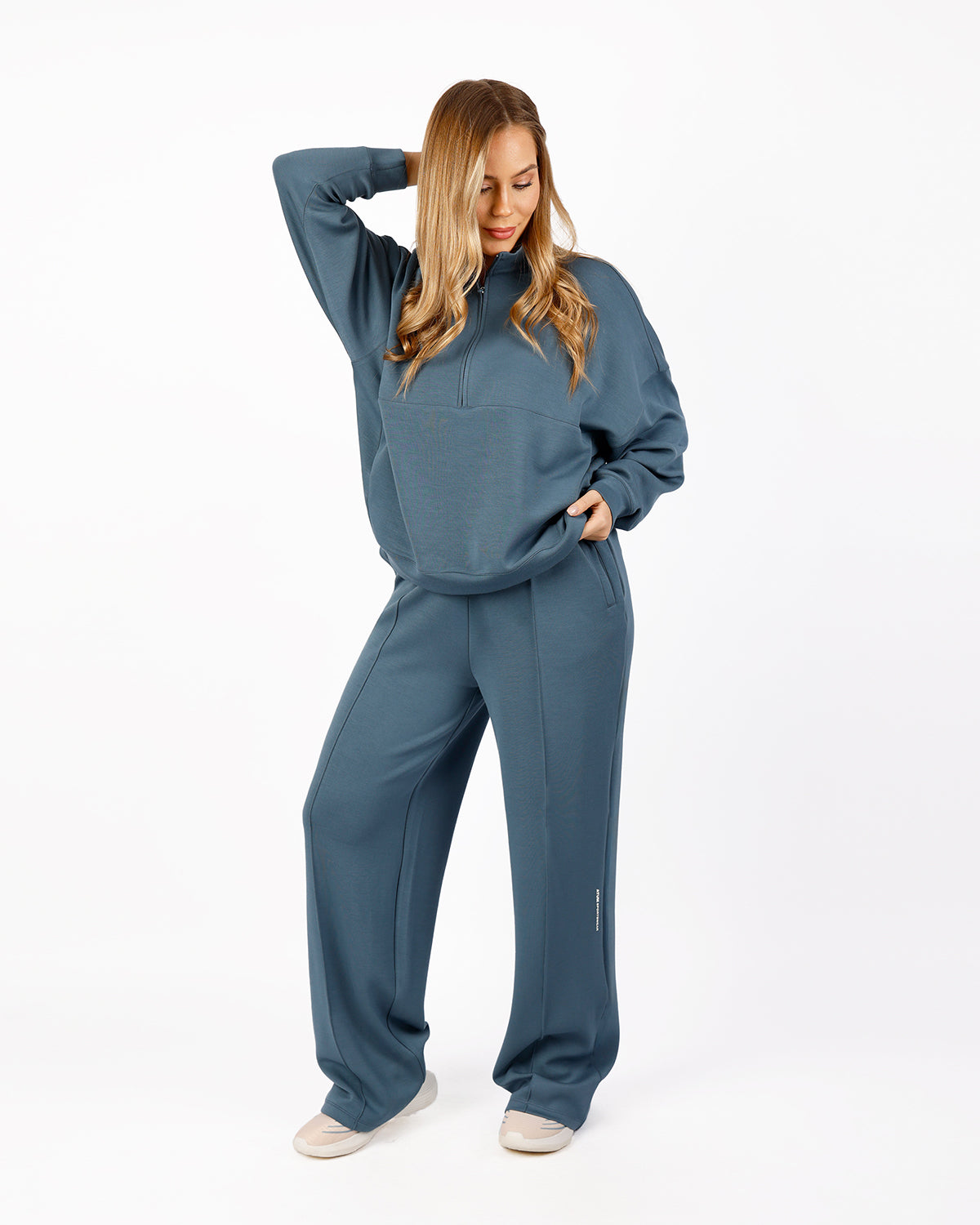 HalfZip Women's Blue Tracksuit-Atum -7647328