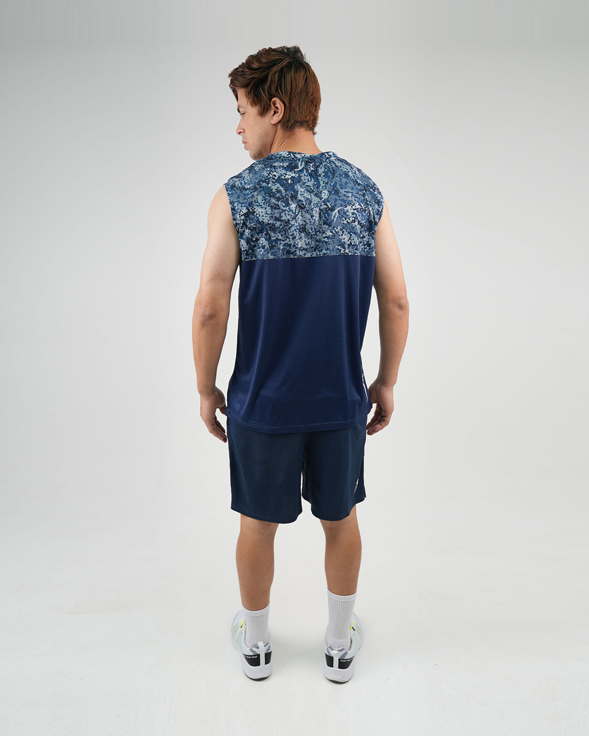 Hi-Dri Cut-Off Navy Tank Top-Atum -4295072