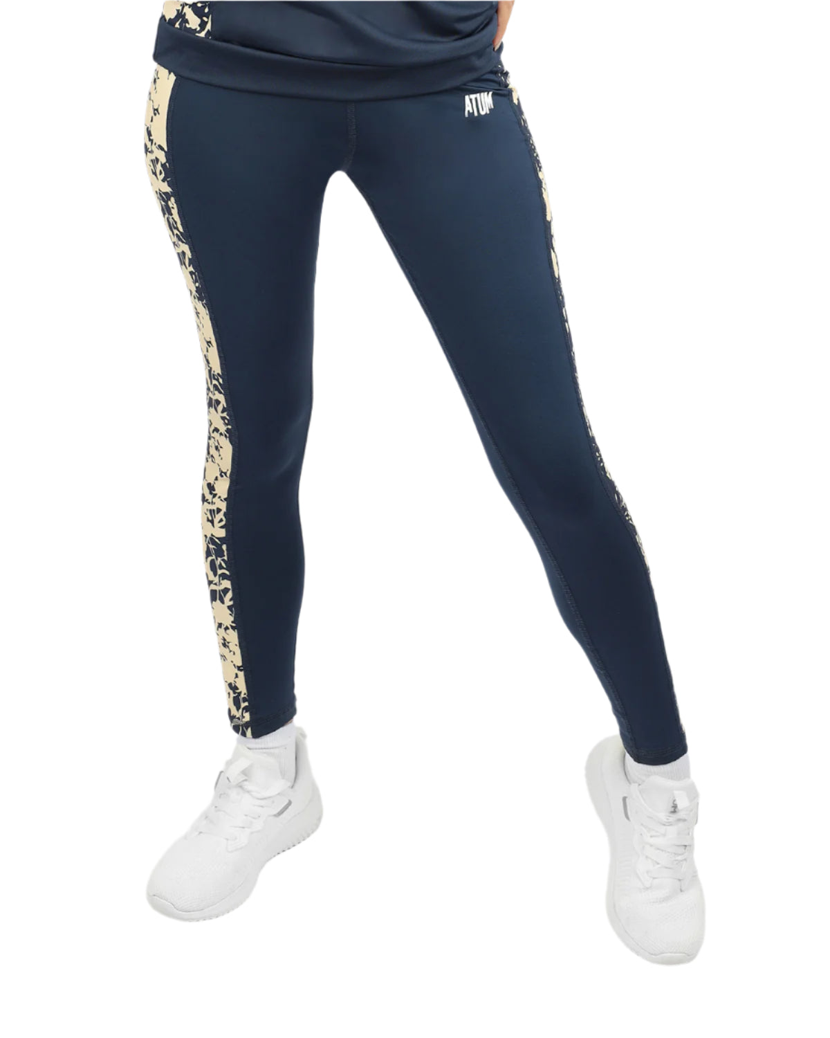 Women's Printed Panel Leggings-Atum -44537602