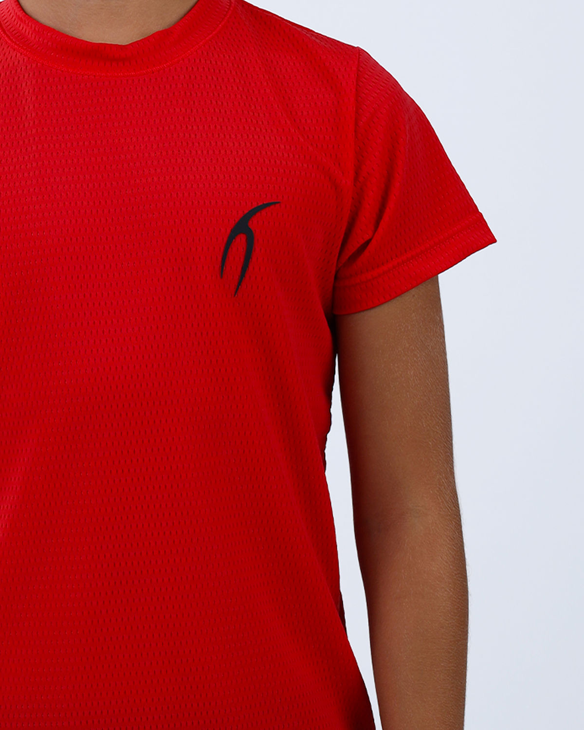 Crew Neck Short Sleeve Breathable Top-Atum -71897091