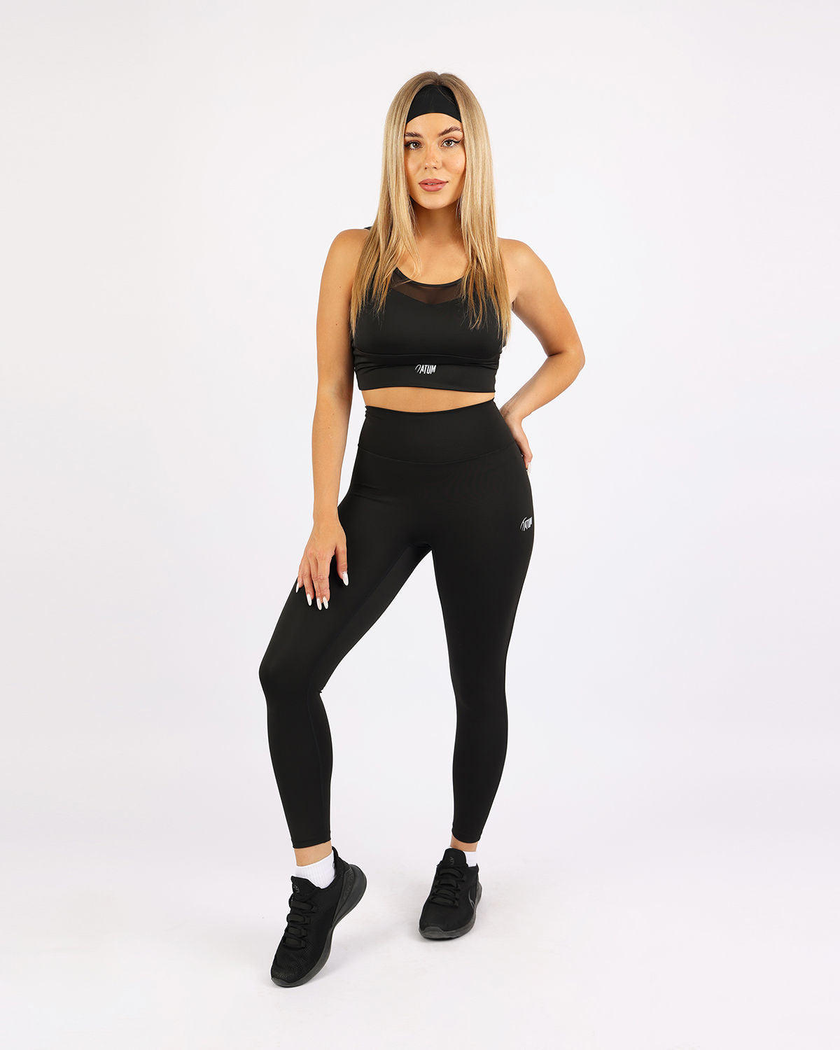 Curve Accent High-Rise Women's Leggings-Atum -49753542