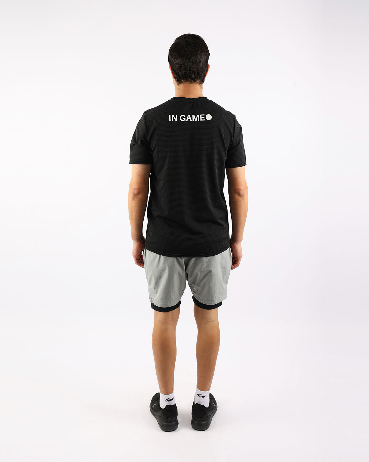 Crew Neck Short Sleeve Athletic Top-Atum -16713271