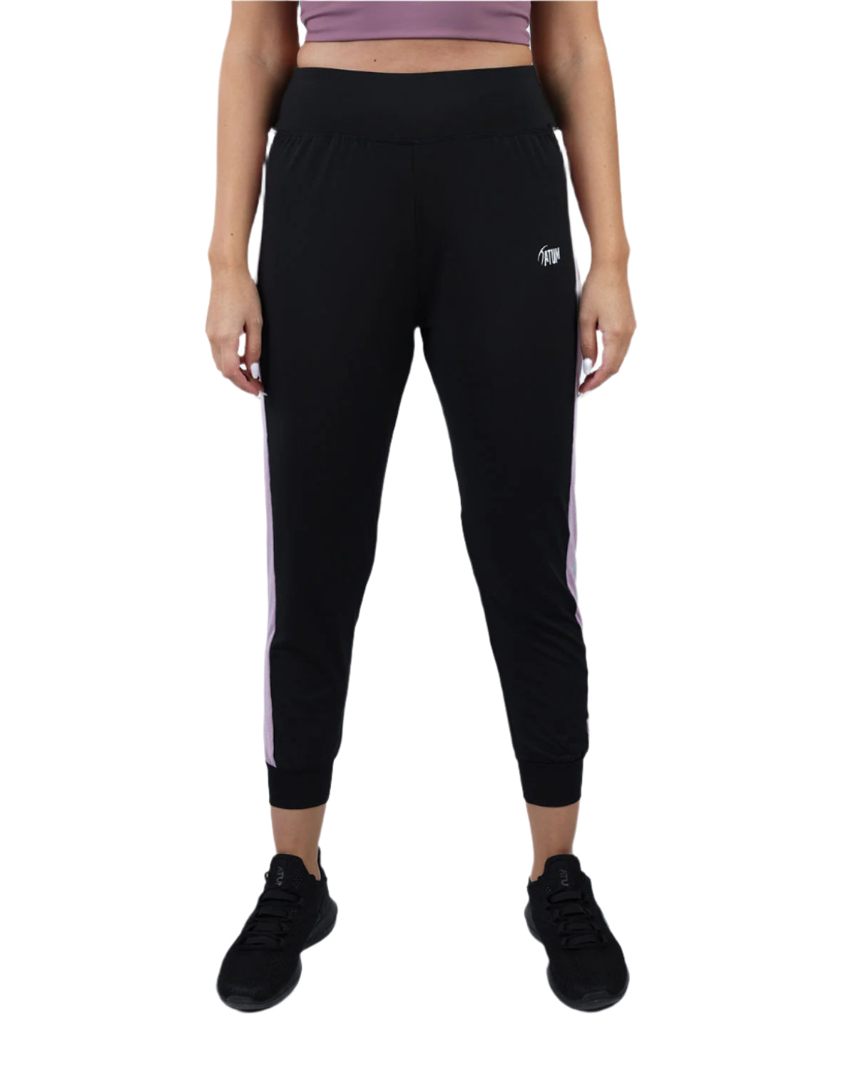 Stride Contrast Panel Pink Leggings-Atum -67131082