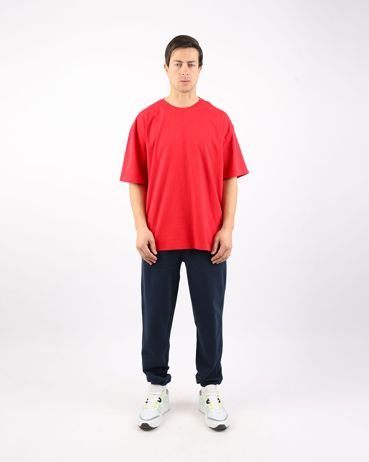 OverSized Basic Men's Red T-Shirt-Atum -26370679