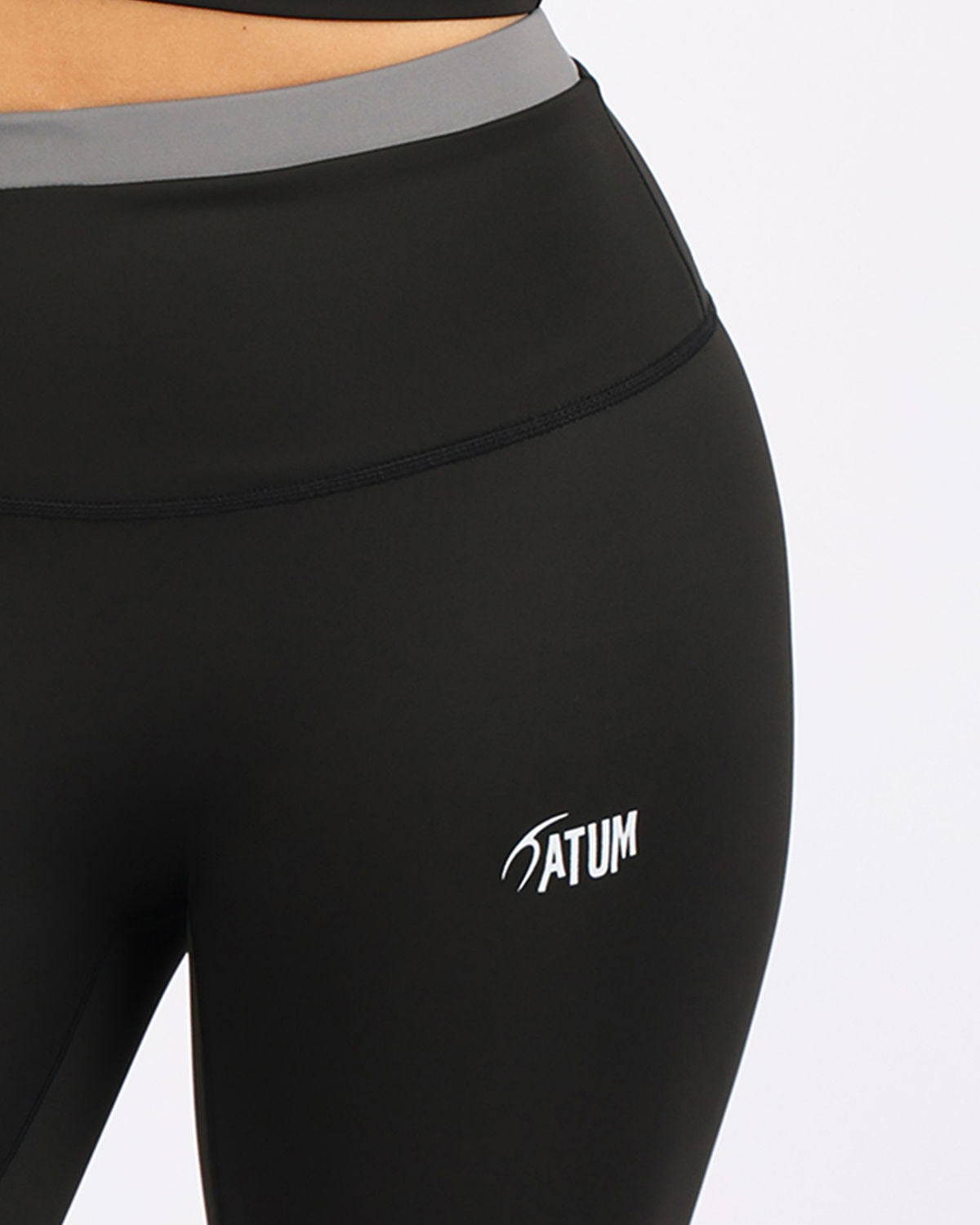 LuxeLean DuoTone Black Leggings-Atum -75746092