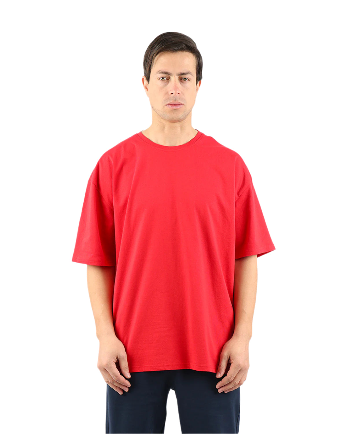 OverSized Basic Men's Red T-Shirt-Atum -84936840
