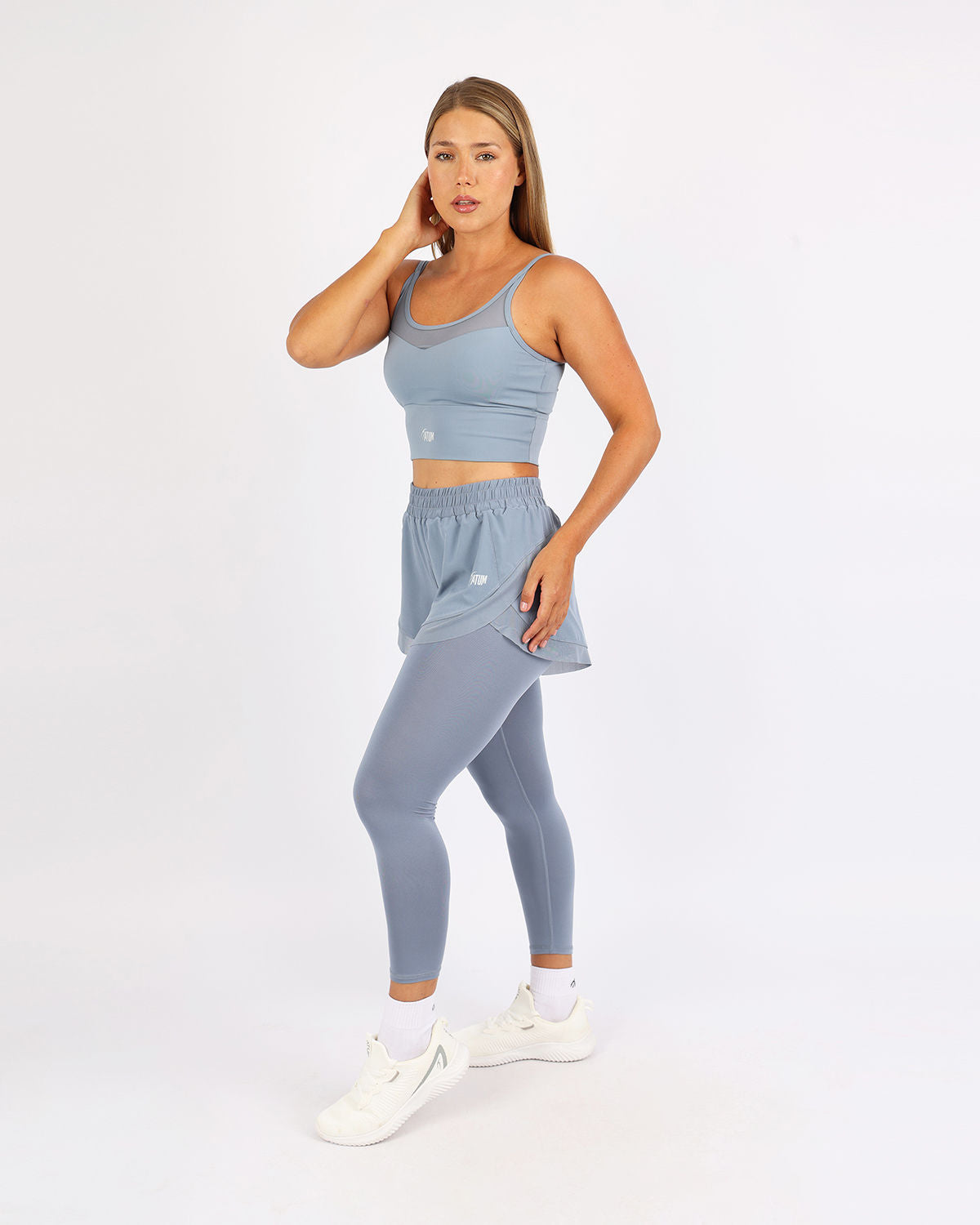 Pocket Wave Skort Women's Leggings-Atum -60316687