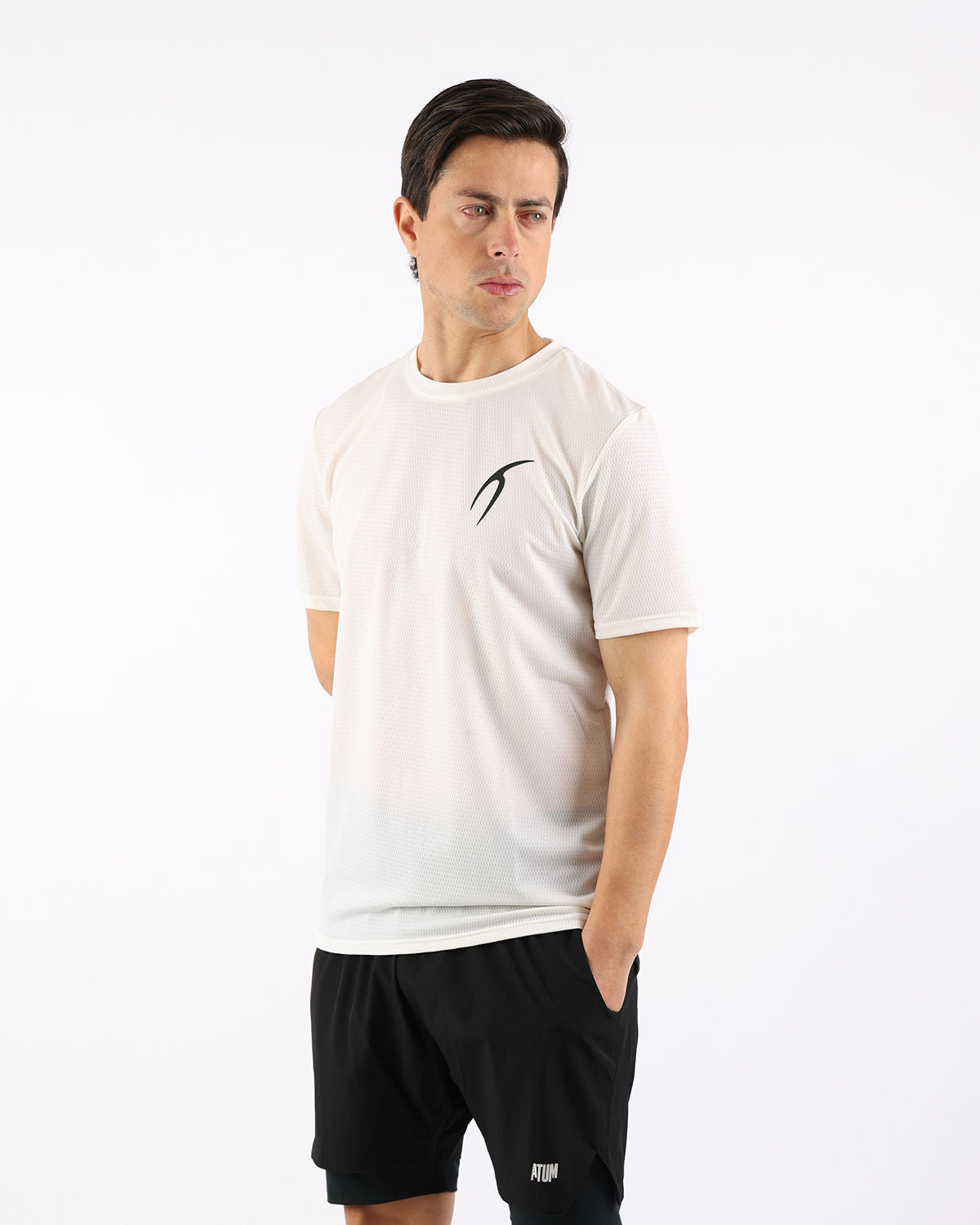 Crew Neck Short Sleeve Athletic Top-Atum -82271054