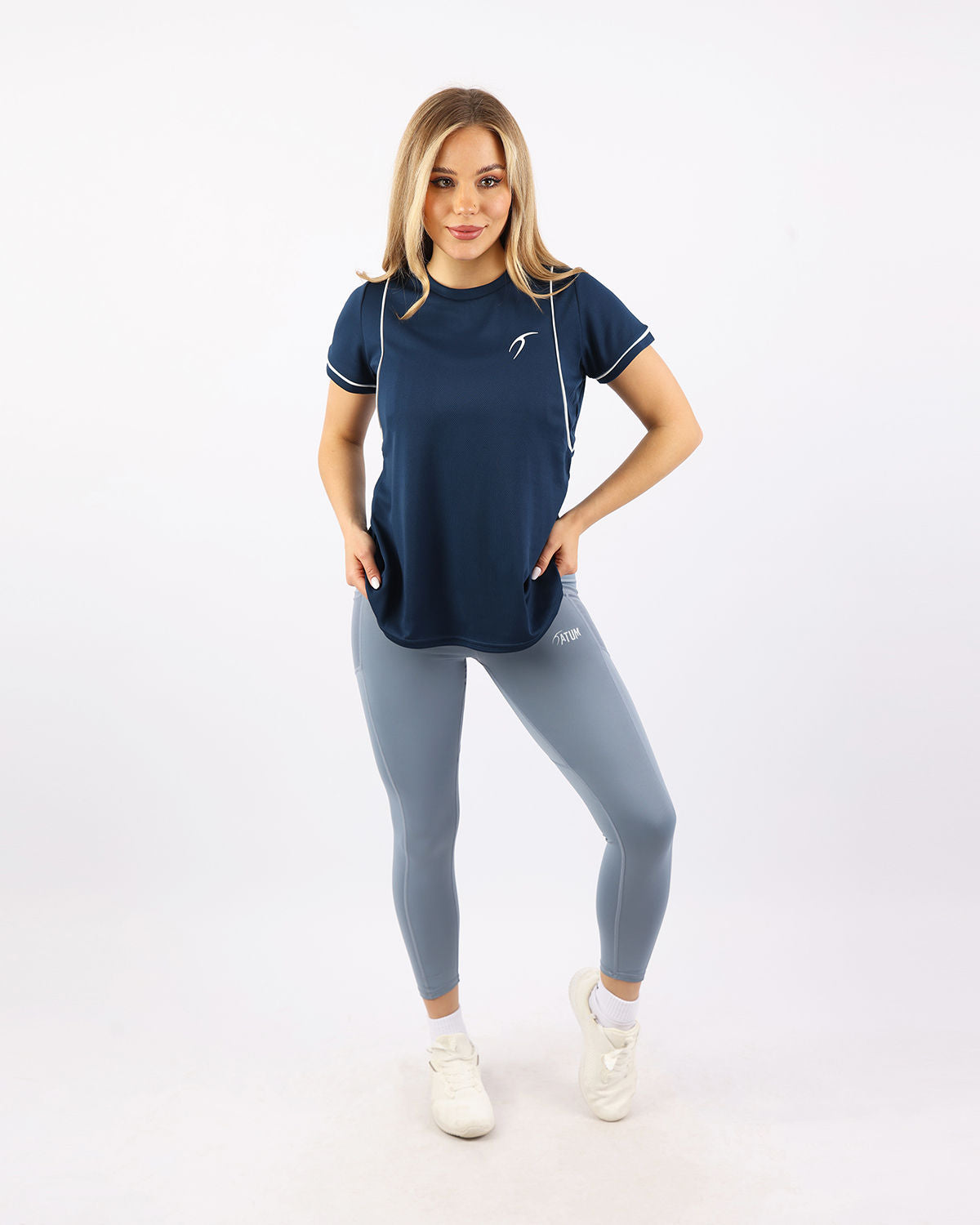 Ultra-Soft Cropped Blue T-Shirt-Atum -15679451