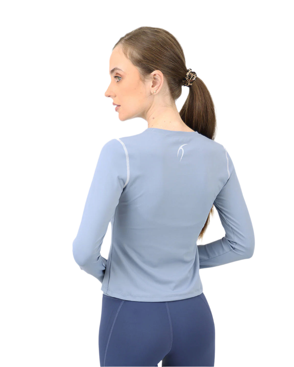 Streamline Long Slevess Women's Blue Top-Atum -42412101