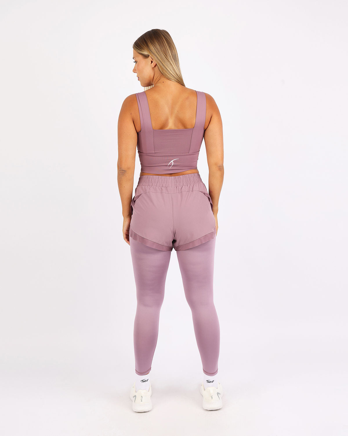 Pocket Wave Skort Purple Leggings-Atum -18322041