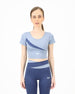 Asymmetric Crossover Blue Top