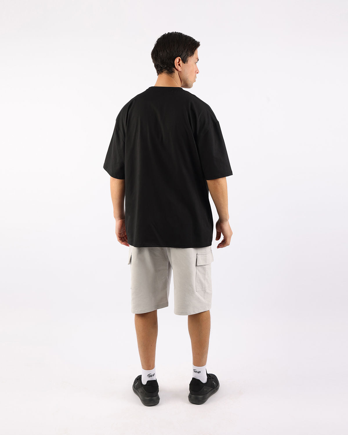 OverSized Basic Men's Black T-Shirt-Atum -96280888