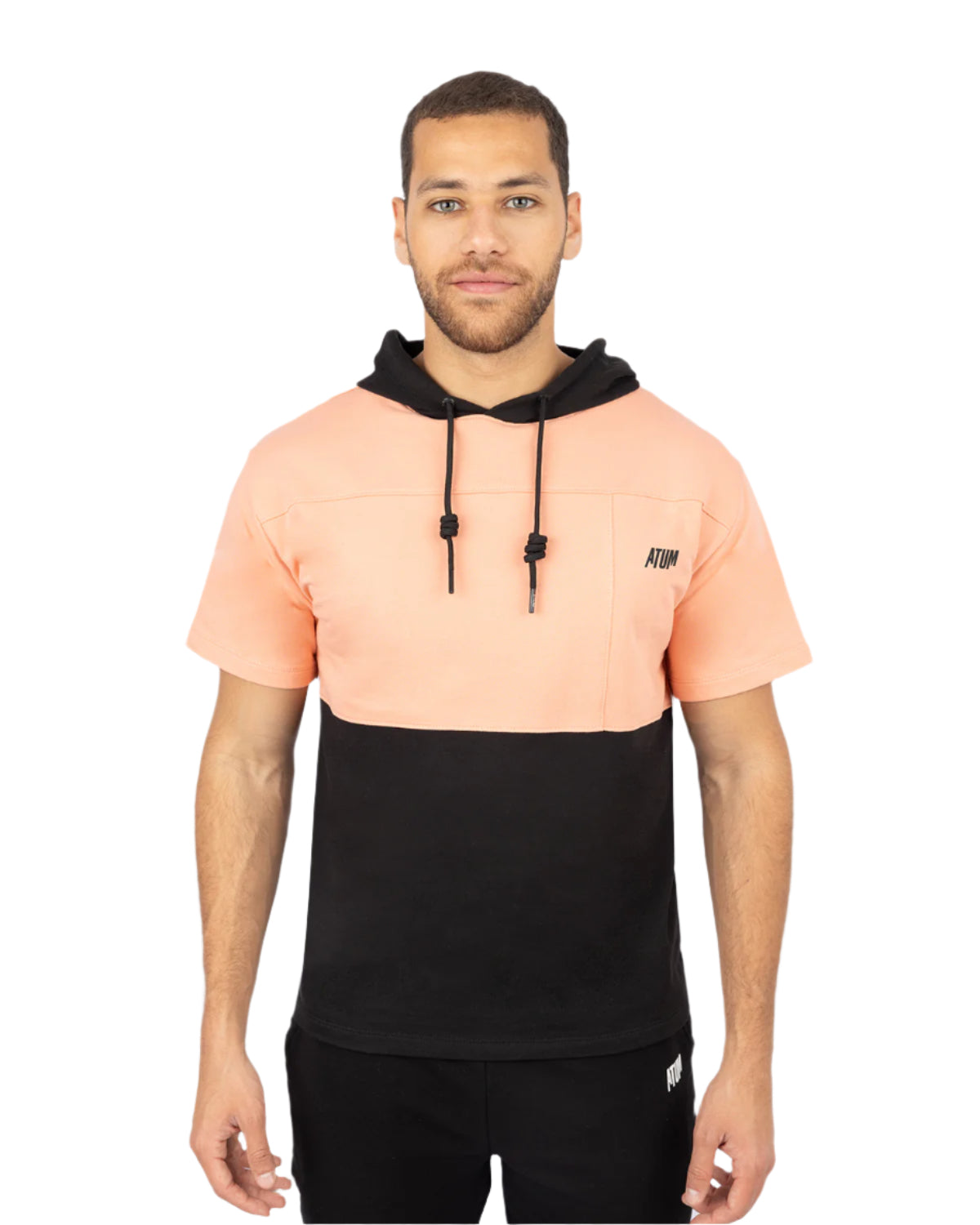 Half Sleeve Coral Hoodie-Atum -12367319