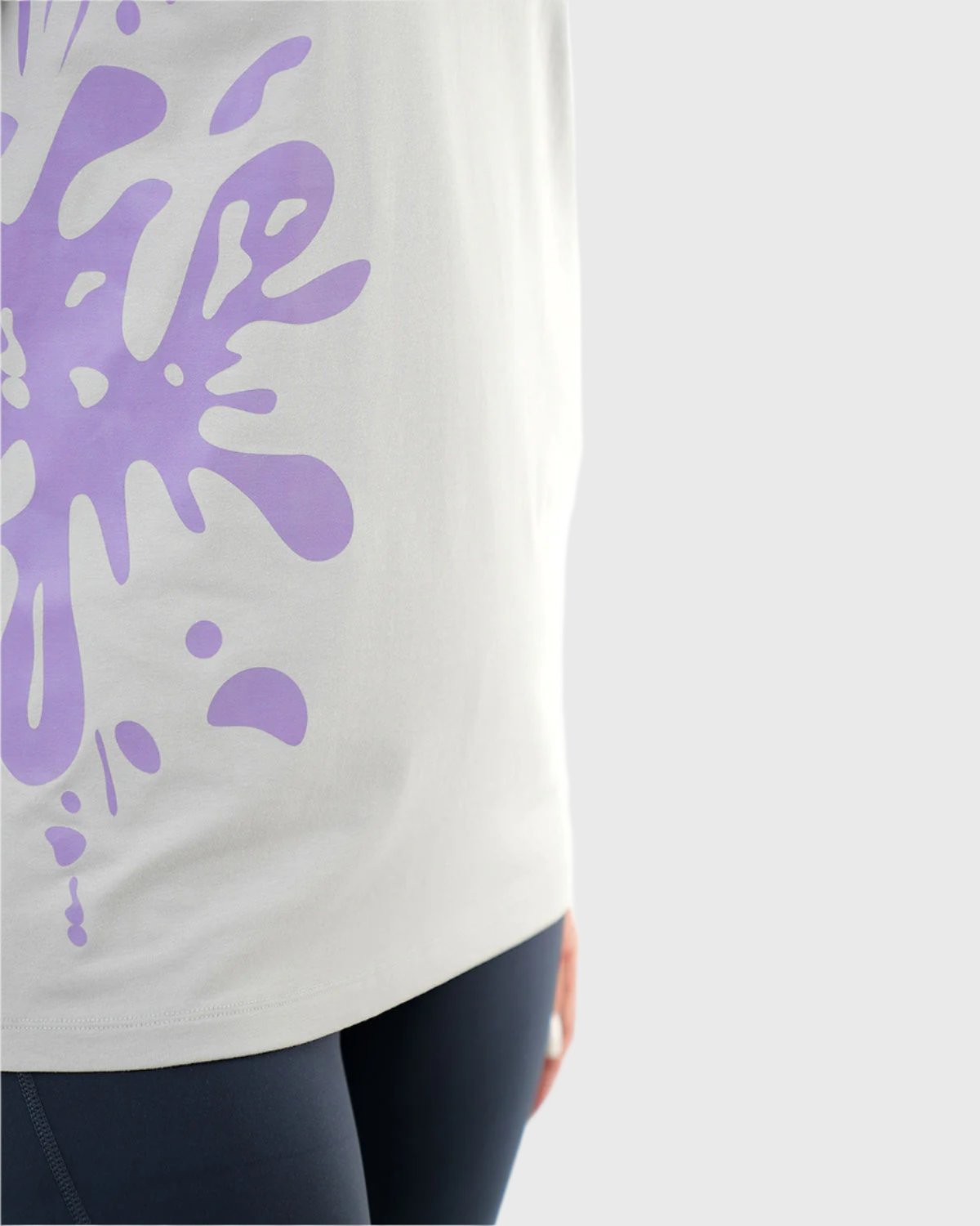 Oversized Splash Gray T-Shirt-Atum -51558310