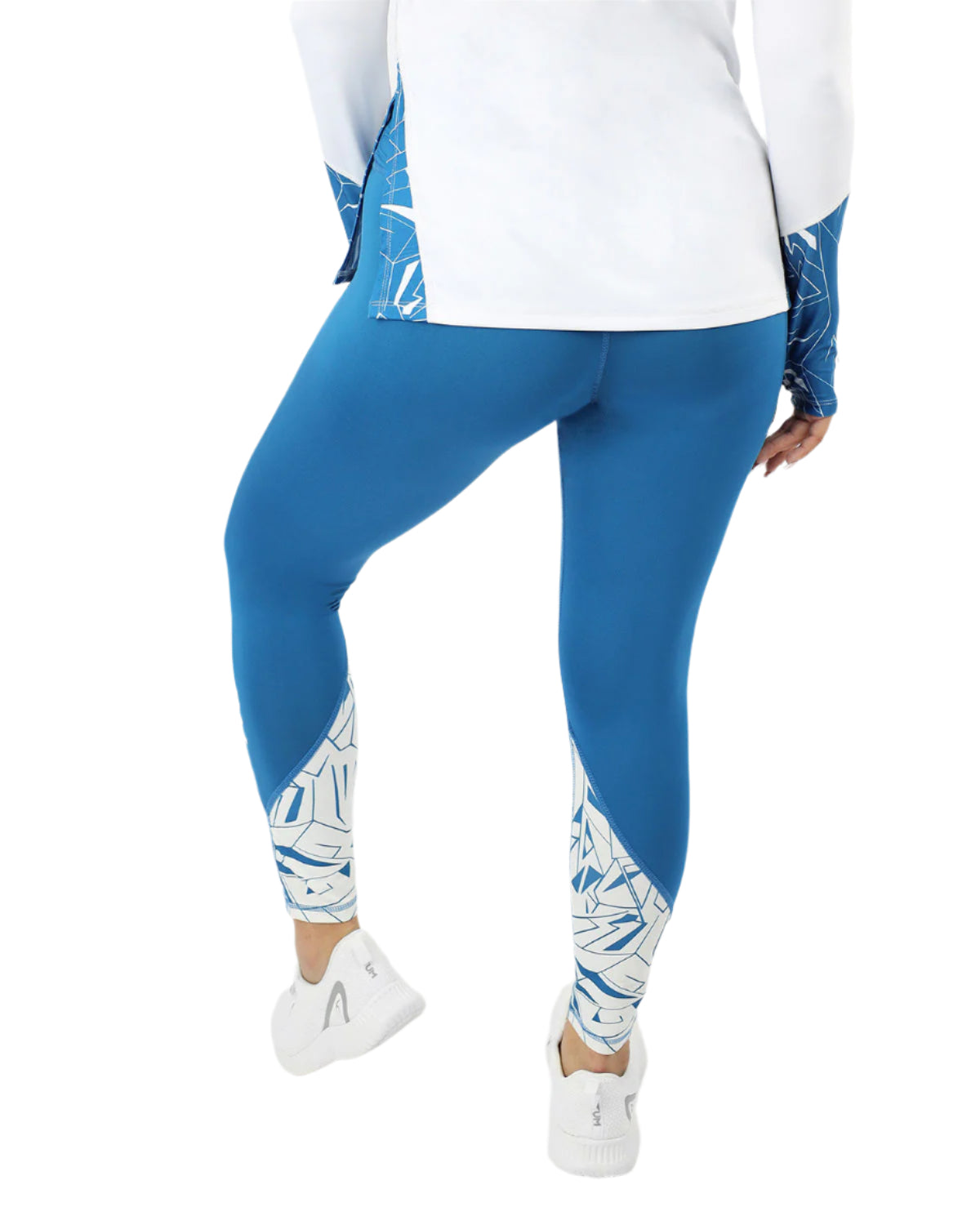 Printed Women's Blue Leggings-Atum -76291911