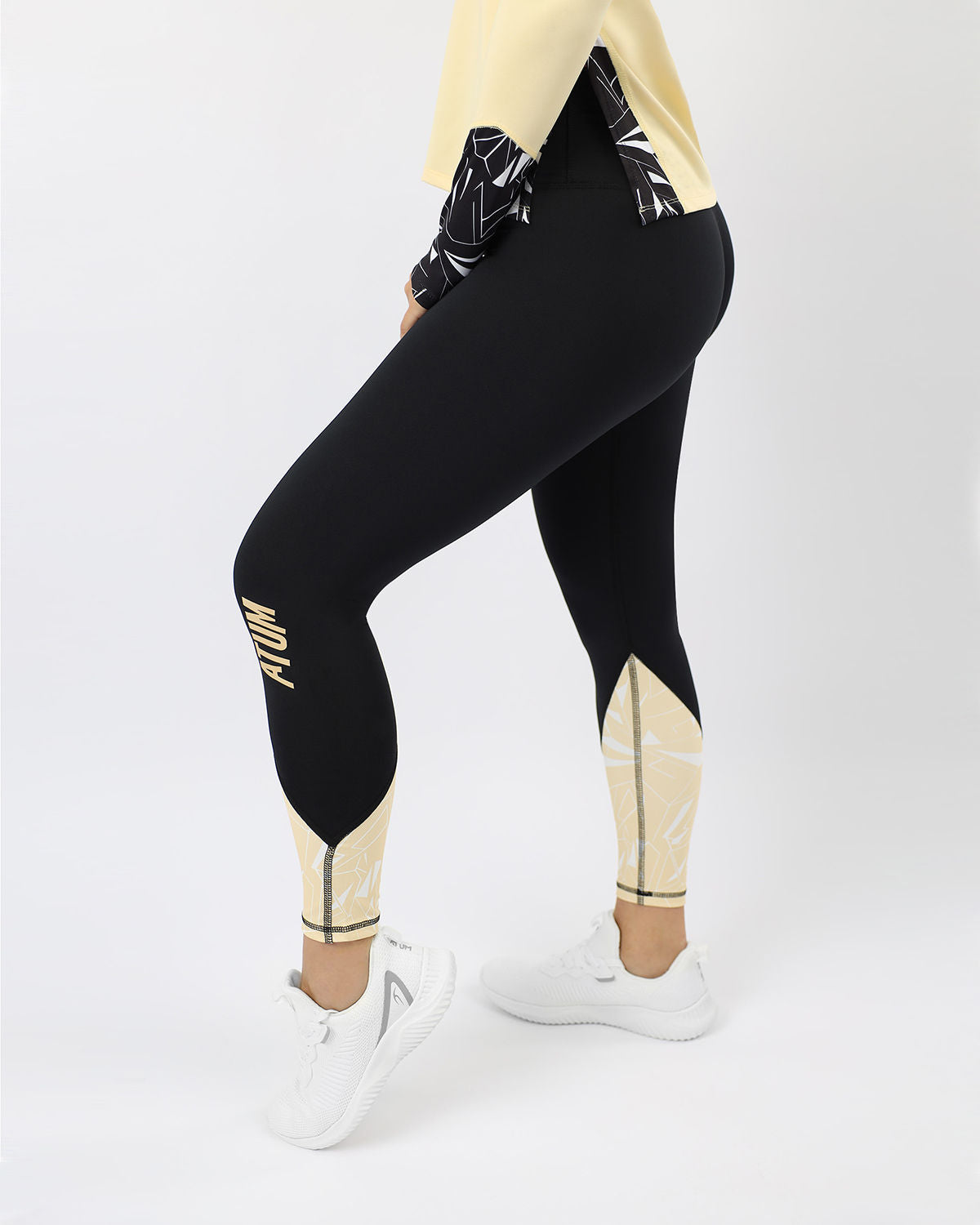 Printed Women's Black Leggings-Atum -85702463