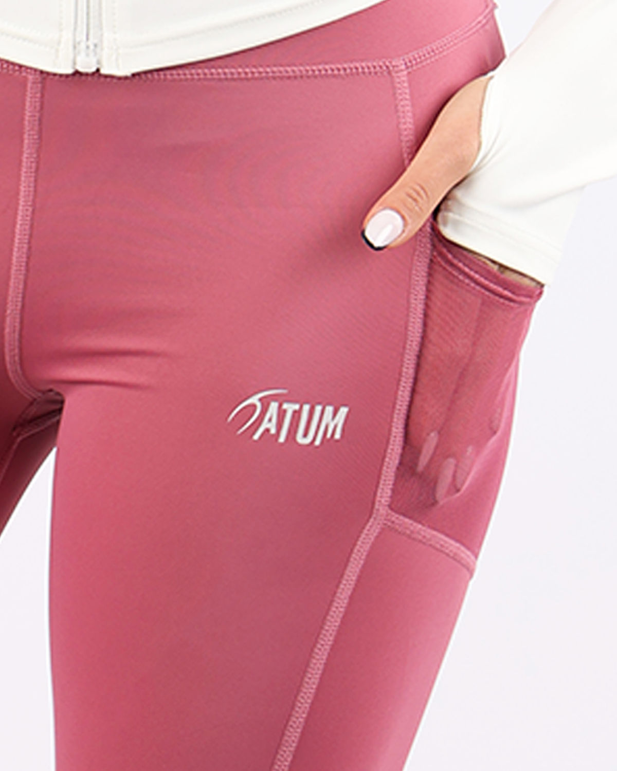 Pocket Flex Capri Pink Leggings-Atum -32534874