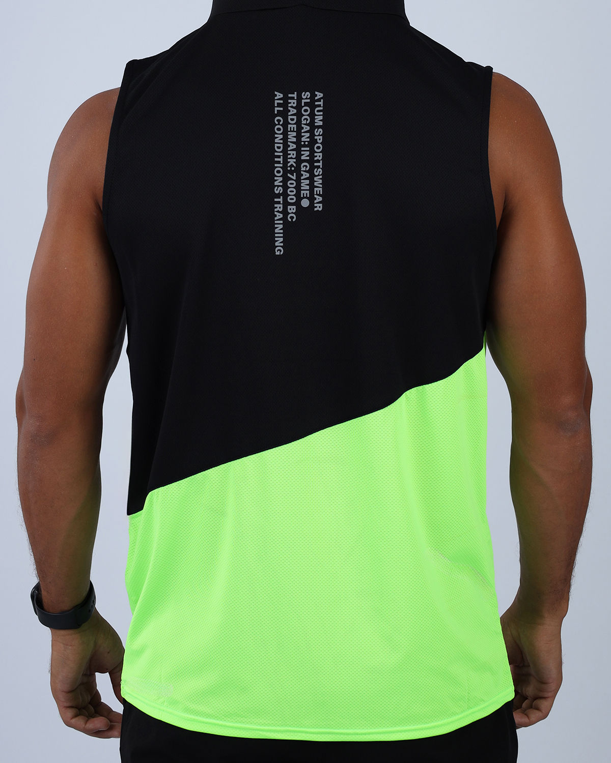 Sleeveless Breathable Green Hoodie-Atum -89515434
