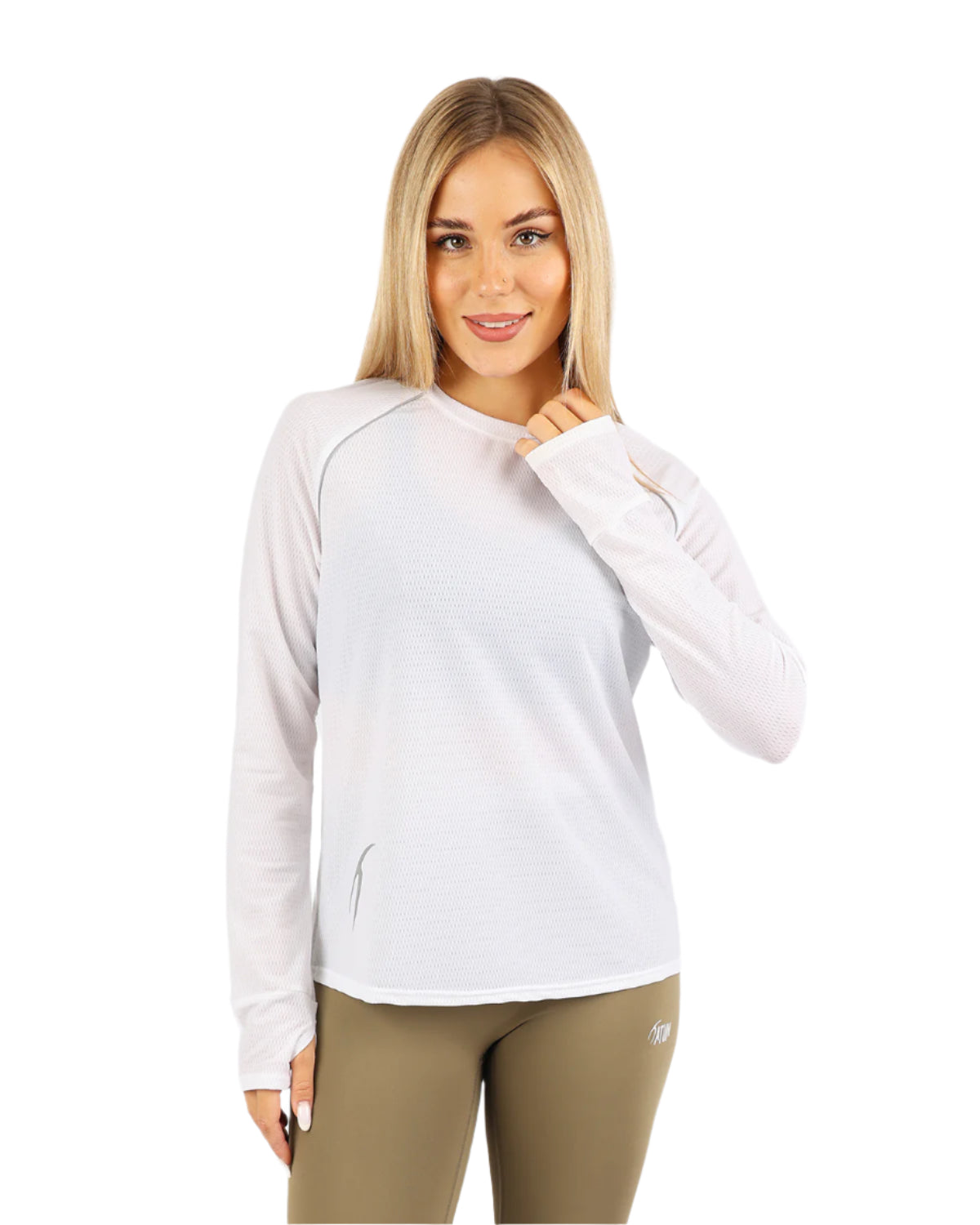 Long-Sleeve Training White Top-Atum -89575807