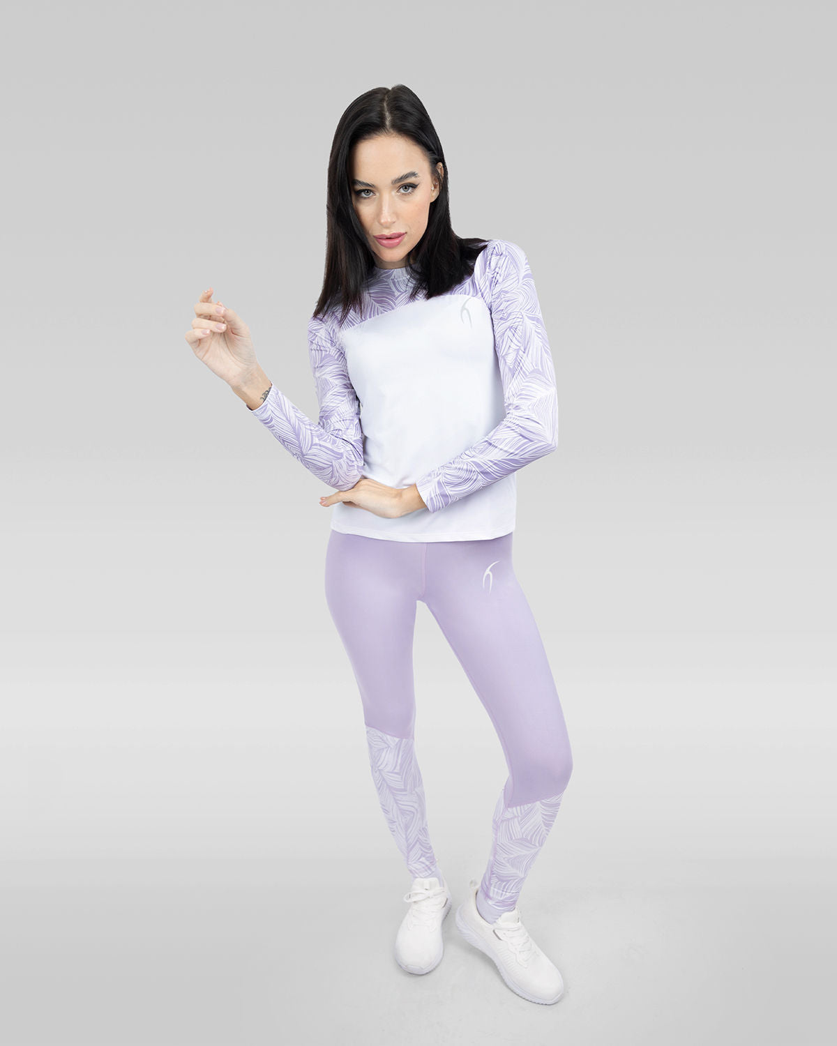 Flowery Lavender Leggings-Atum -39943347